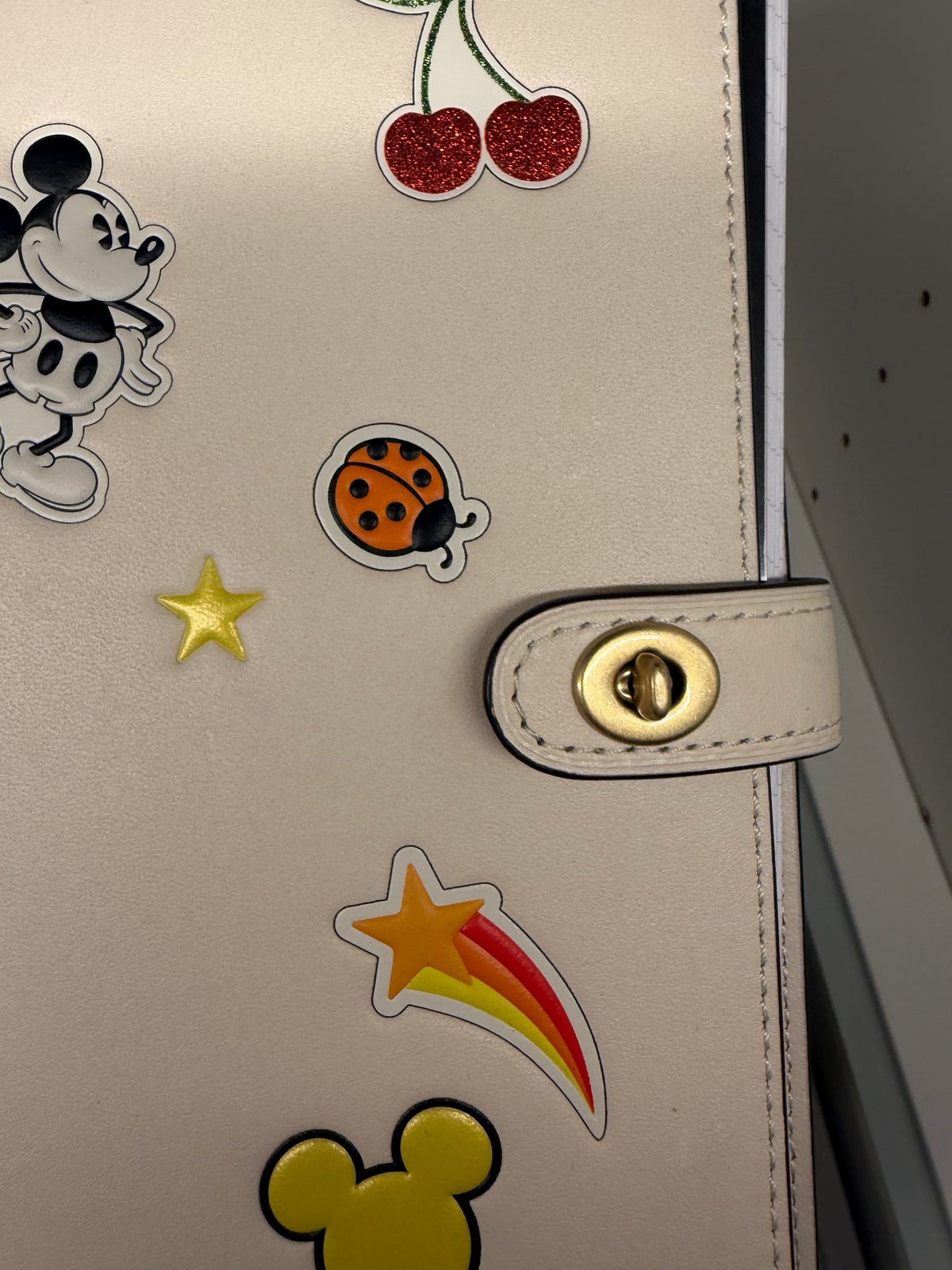 Coach x Disney Mickey & Friends Stickers Leather Notebook Gently Used