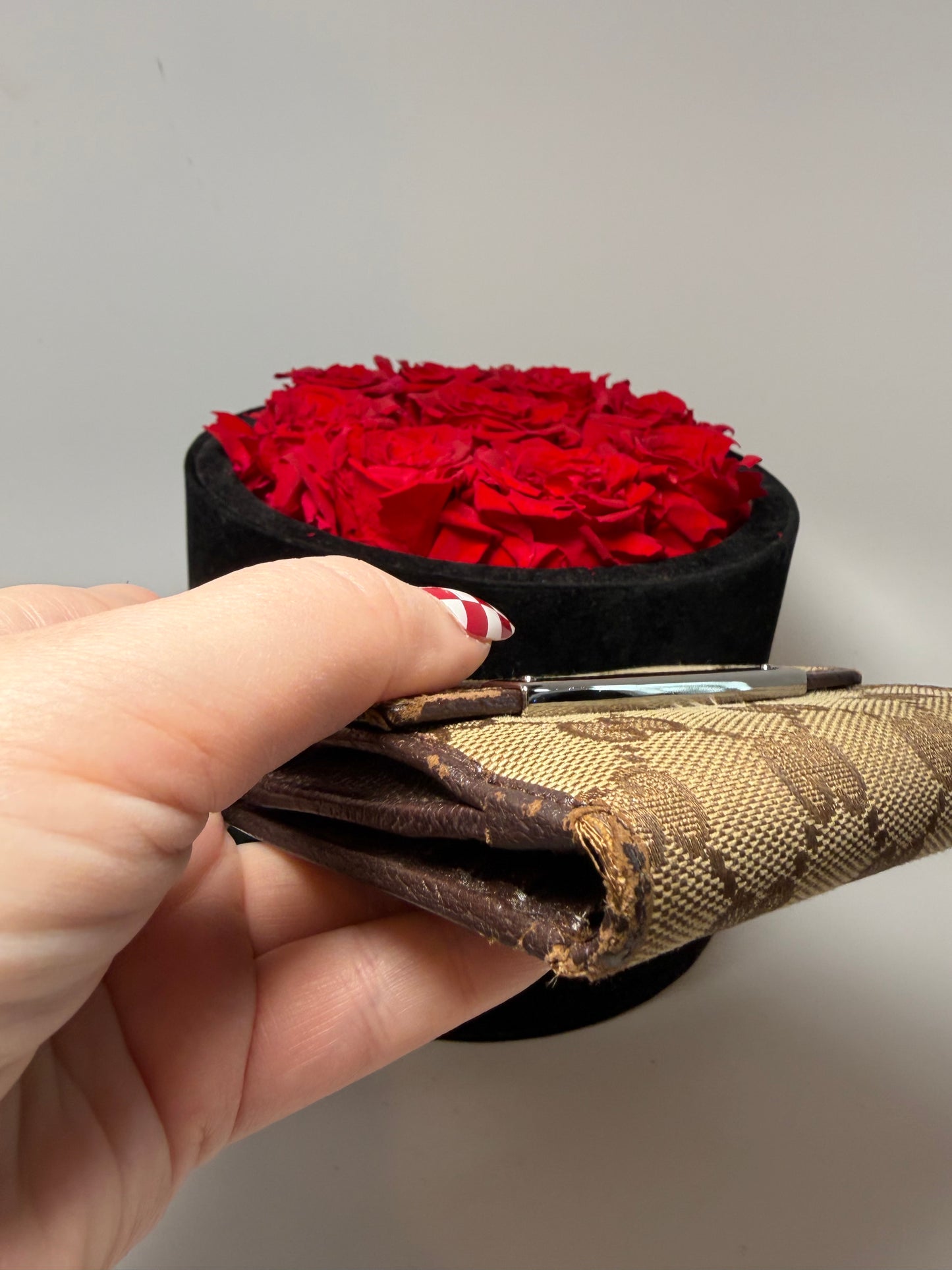 Gucci Canvas & Leather Compact Wallet