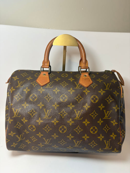 Louis Vuitton Speedy 30 Monogram Vintage Pre Date Code 80s/70s w/COA