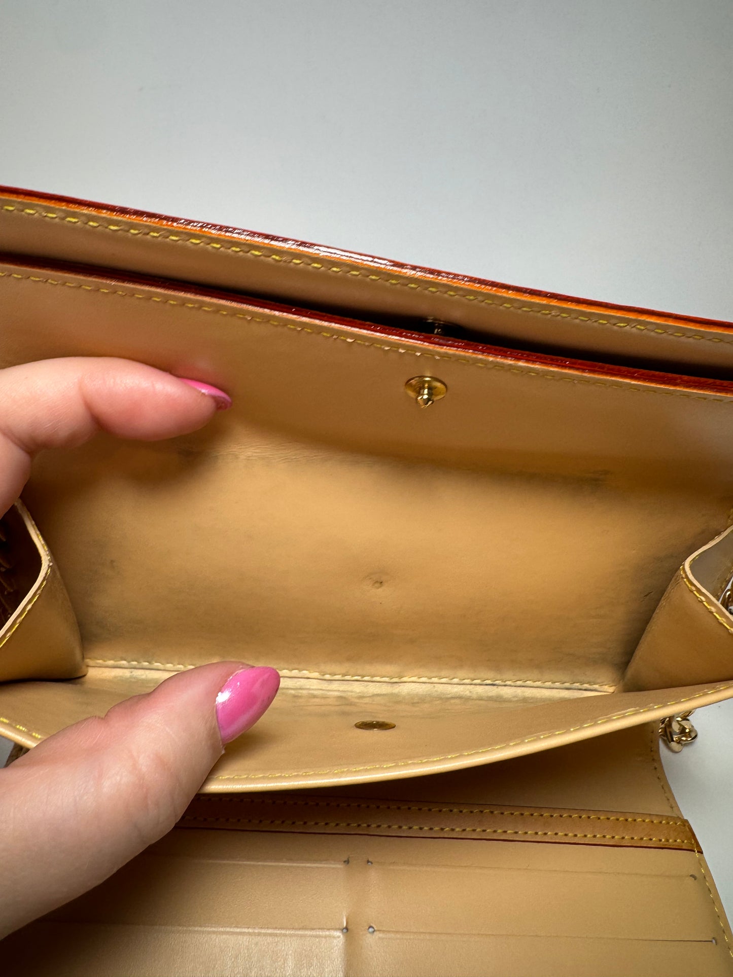 Louis Vuitton Multicolor Porte Tressor International Wallet on chain- April 2005 in France