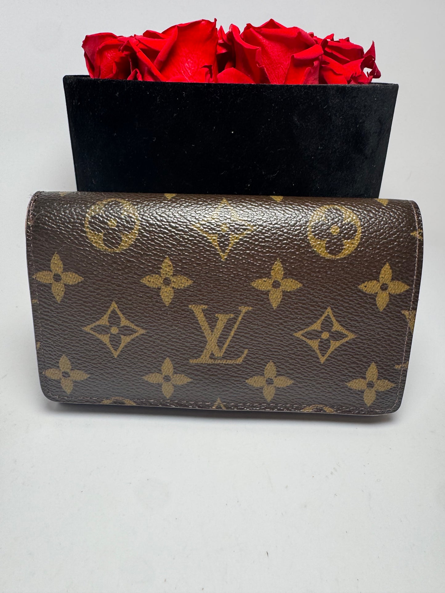 Louis Vuitton Porte Monnaie Tresor Monogram Leather Wallet, Zip coin pocket