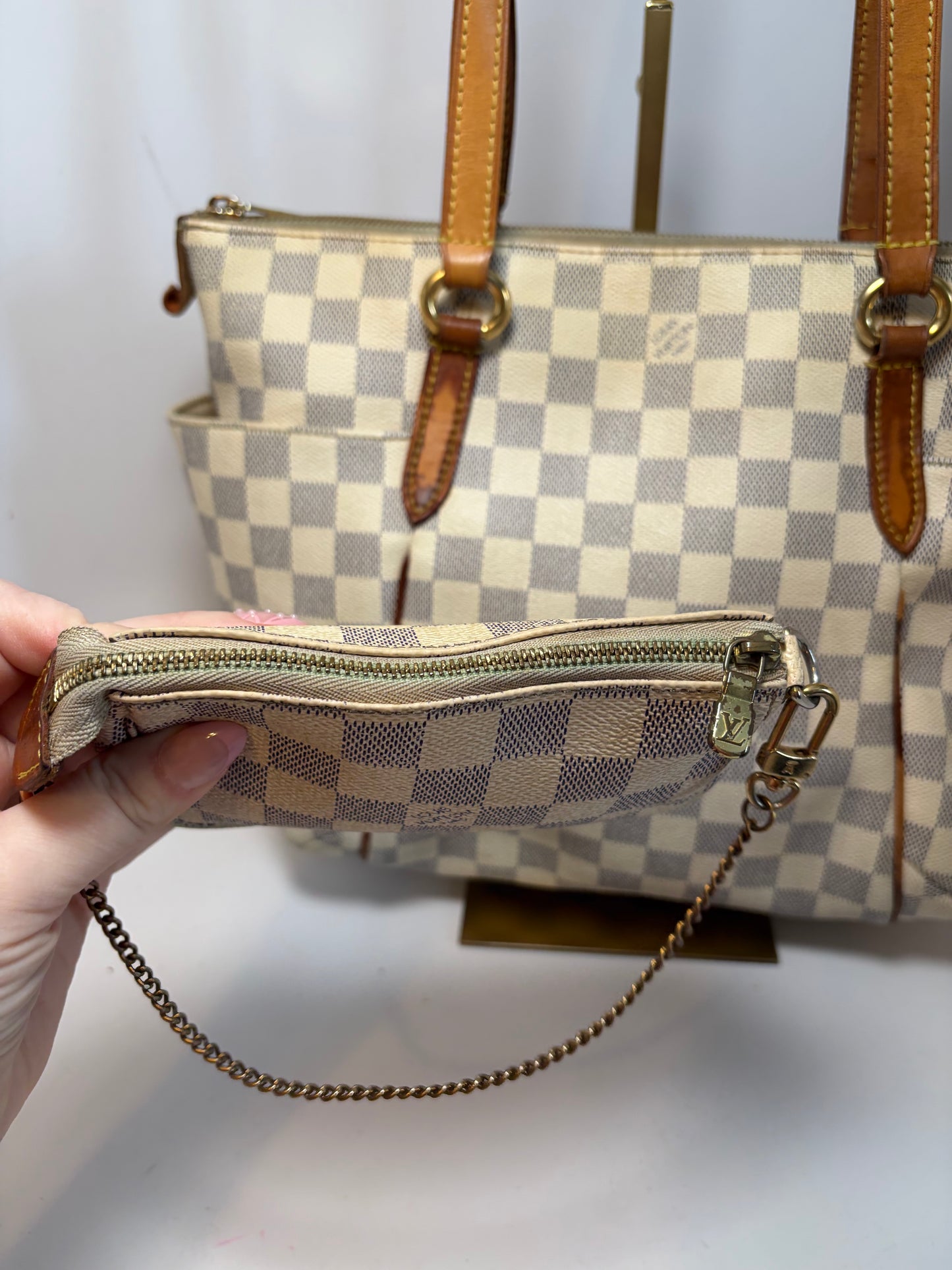 Louis Vuitton Damier Azur PM Tote with Mini Pochette Set