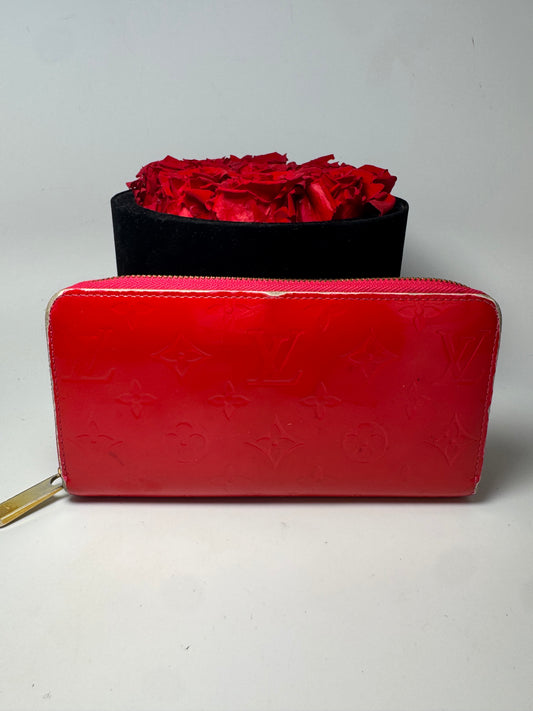 Louis Vuitton Watermelon Vernis Leather Zippy Wallet Monogram
