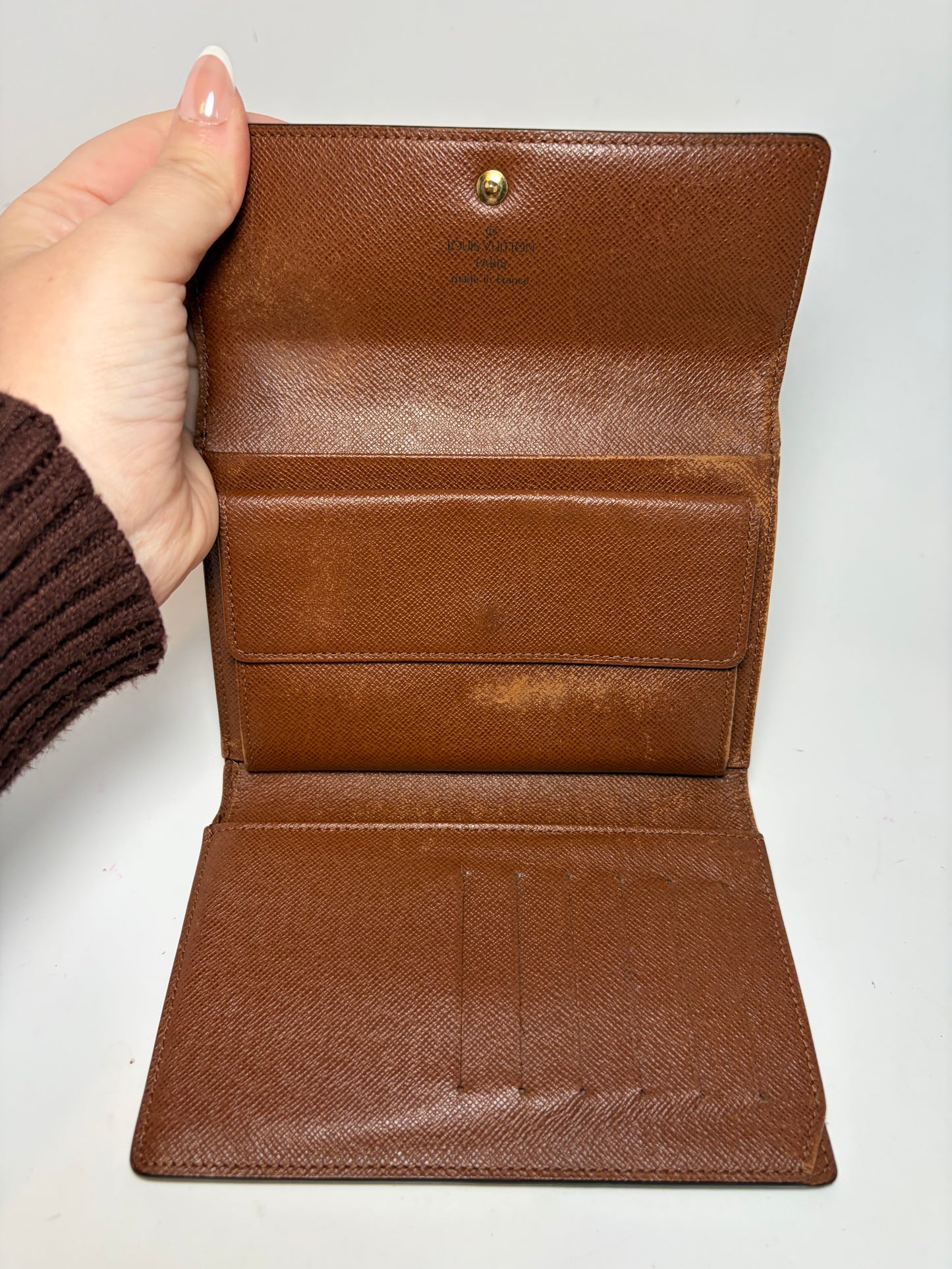 Louis Vuitton Porte Tressor Etui Papier Passport Wallet Monogram