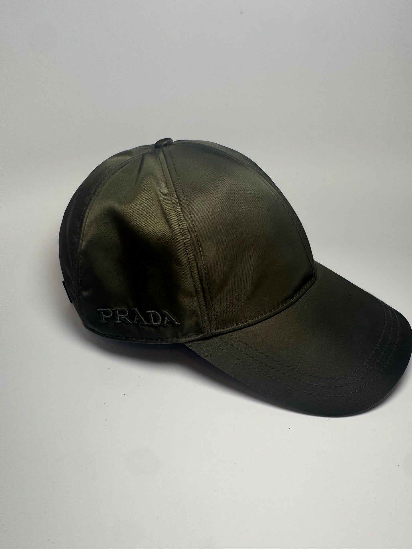 Prada Re-Nylon Baseball Cap - Military Green (Size M)