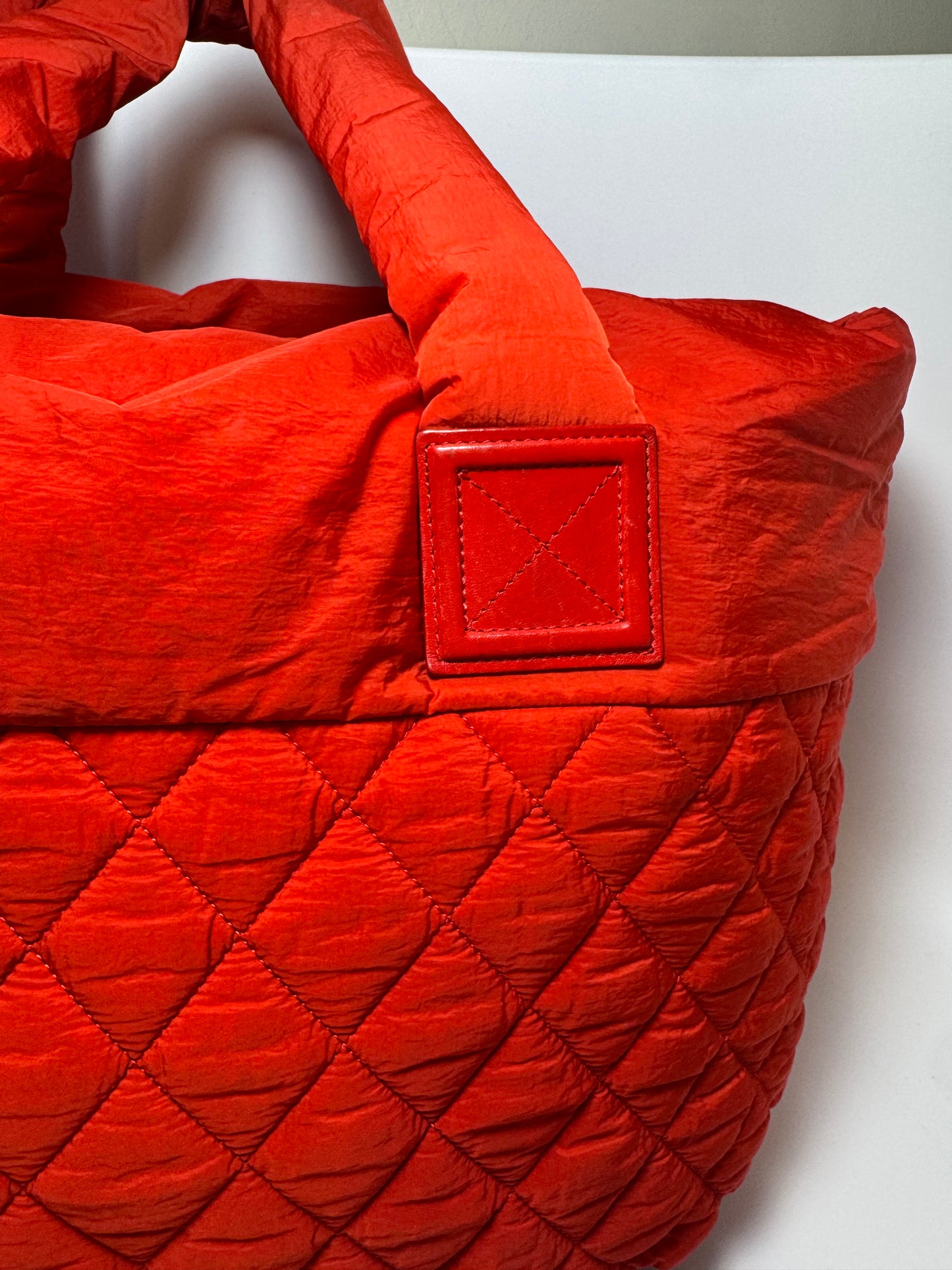 Chanel Coco Cocoon Tote Bag Red Nylon Tote