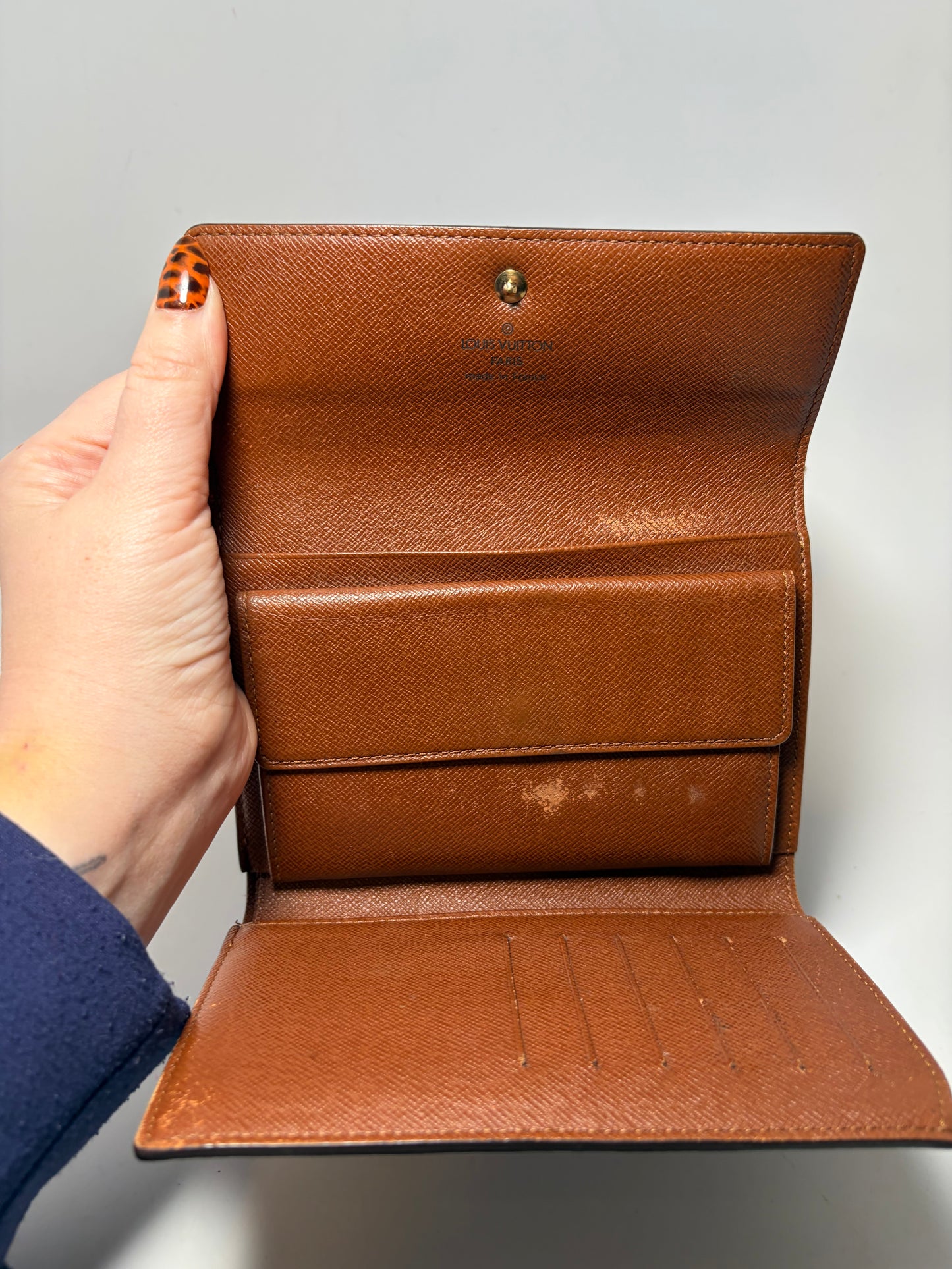 Louis Vuitton Porte Tressor Etui Papier Monogram Trifold Wallet