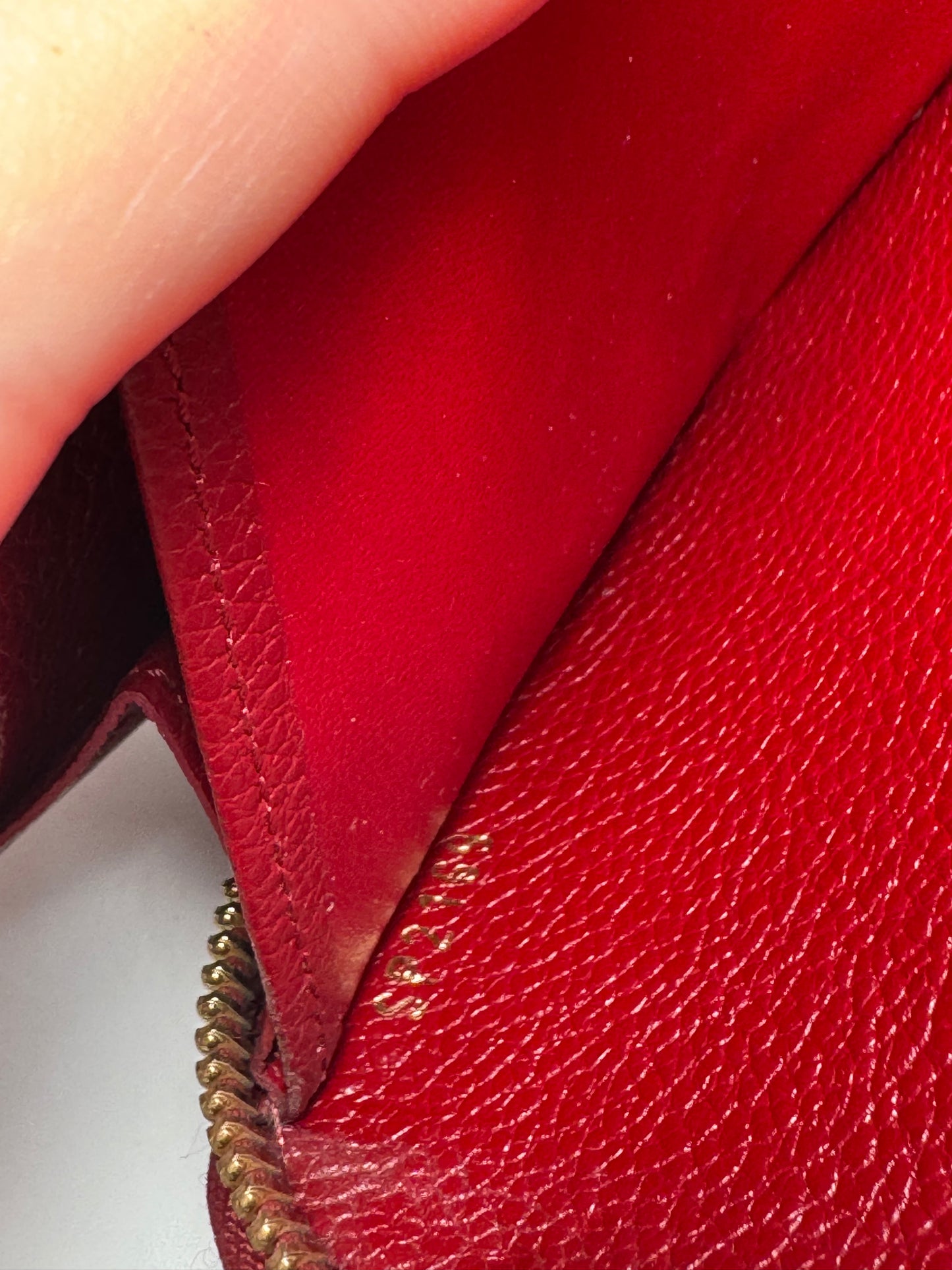 Louis Vuitton Cerise Red Monogram Empriente Leather Zippy Wallet