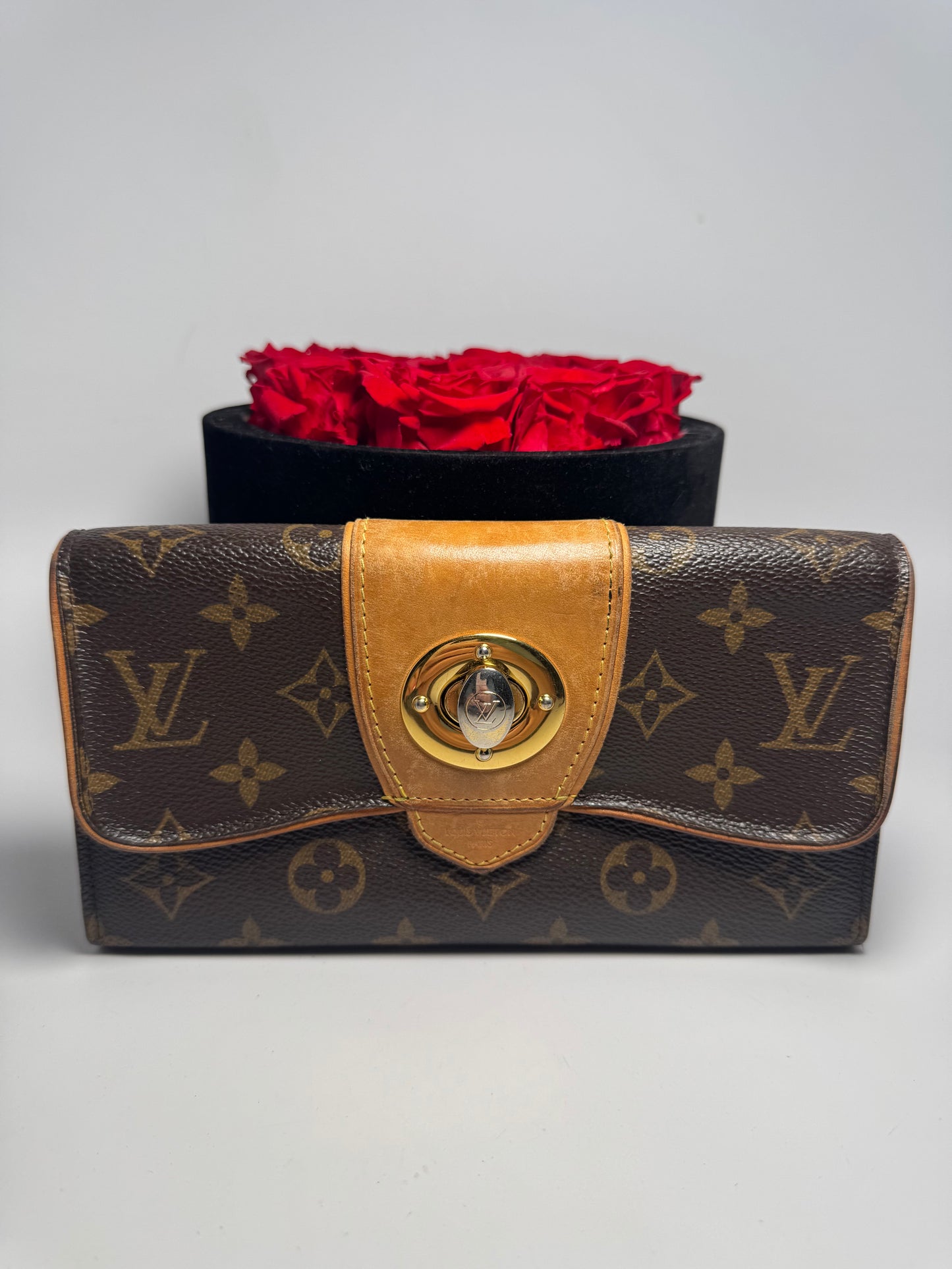 Louis Vuitton Boetie Wallet Monogram & Vachetta Leather Made in Spain 2012