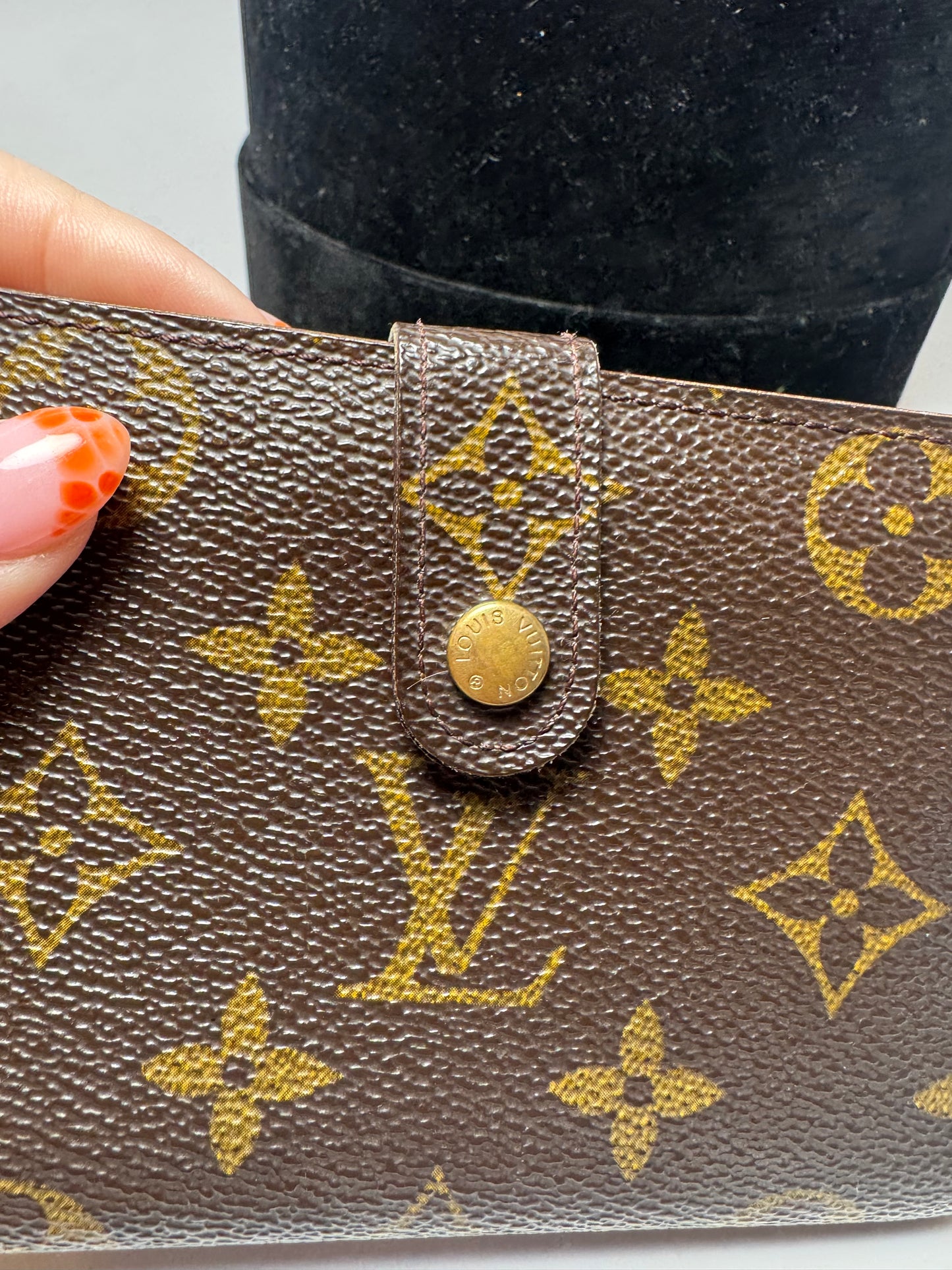 Louis Vuitton French Purse Kiss Lock Monogram Wallet