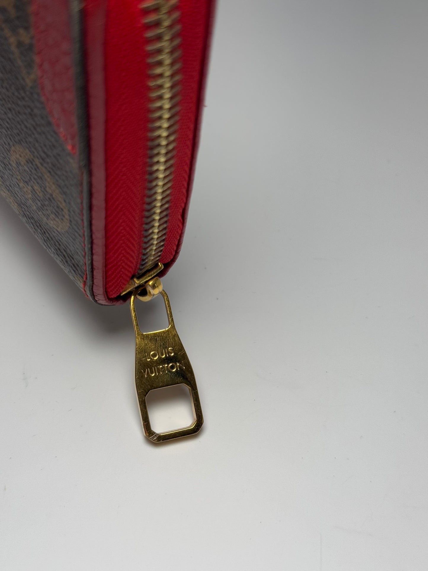 Louis Vuitton Retiro Zippy Wallet in Cerise Red Monogram