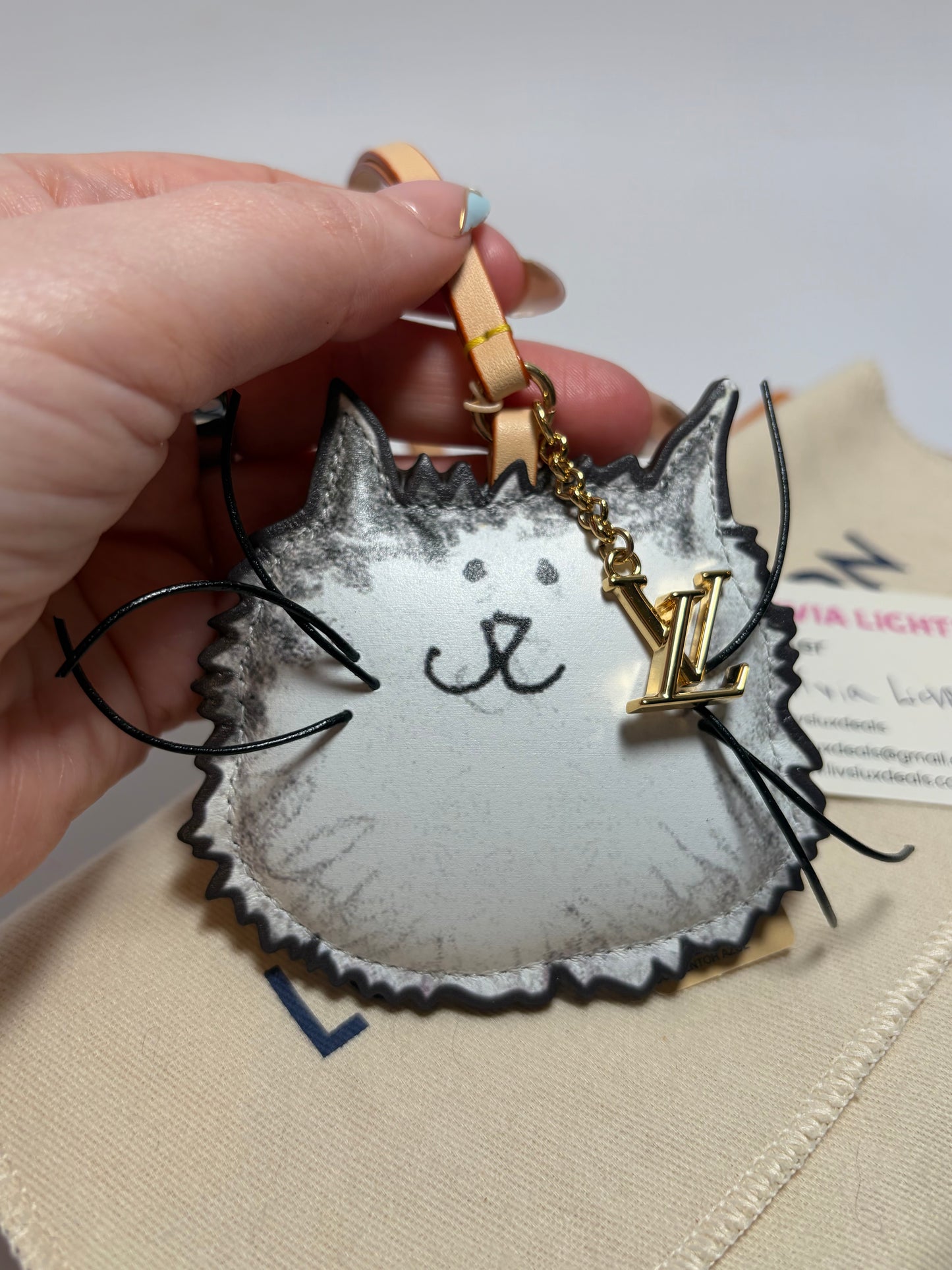 Louis Vuitton Cat Bag Charm Grace Coddington Collab NWT- Not Available Online