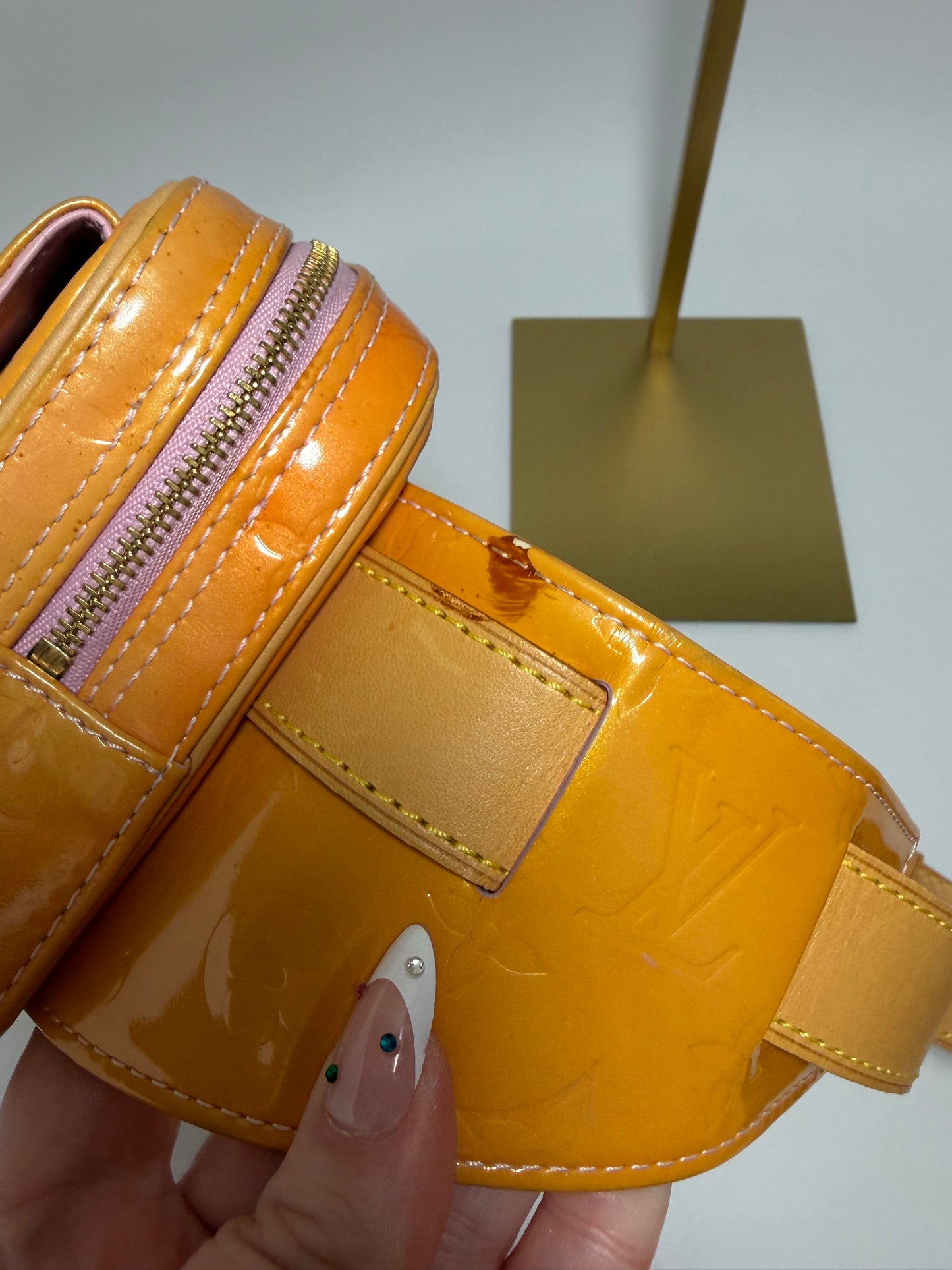 Louis Vuitton Gold Vernis Leather Fulton Waist Bag / Bum Bag