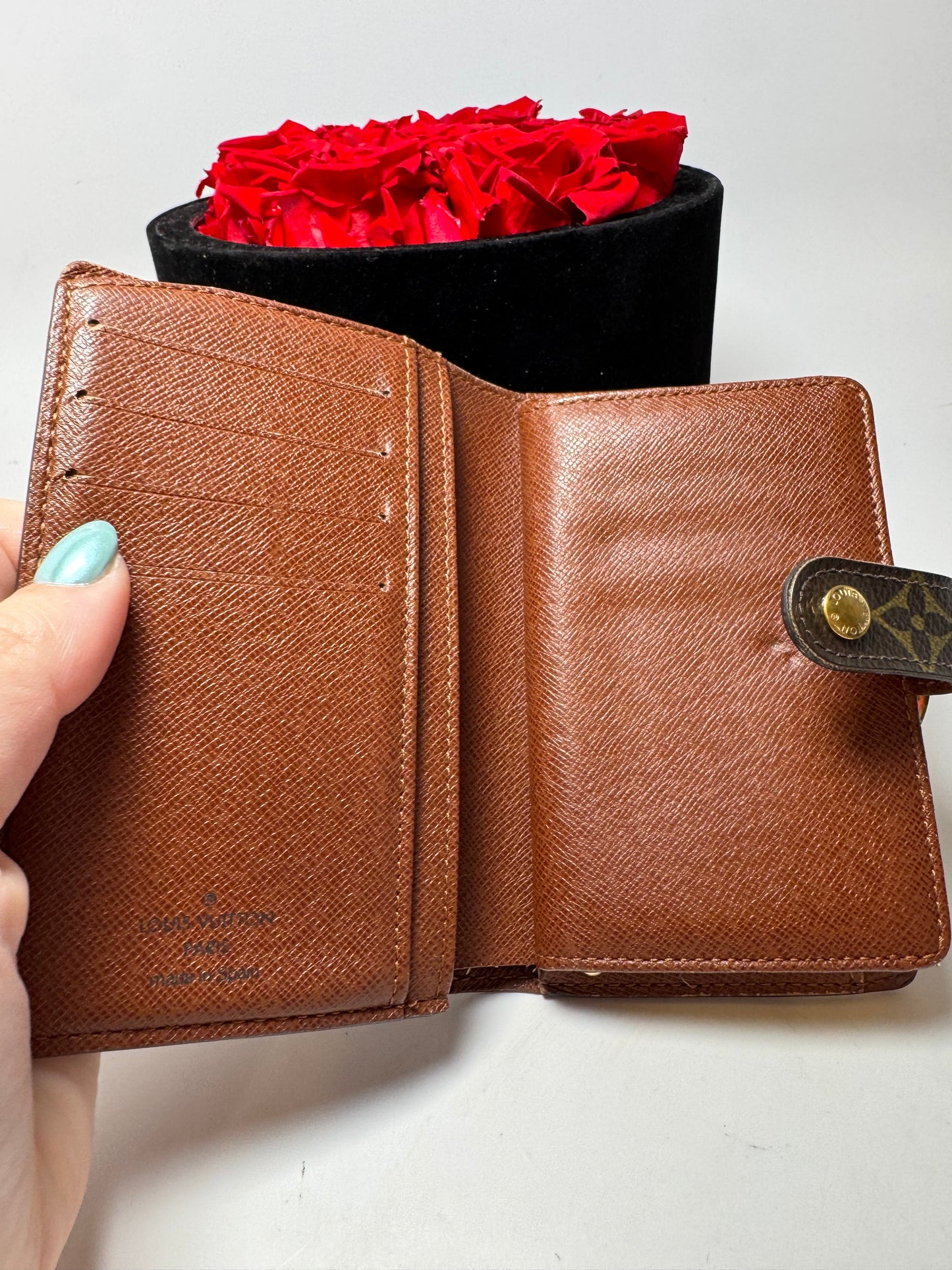 Louis Vuitton French Purse Monogram Kiss Lock Wallet