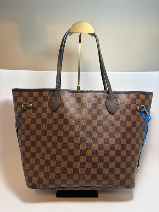 Louis Vuitton Neverfull MM Damier Ebene Tote w/Dust Bag