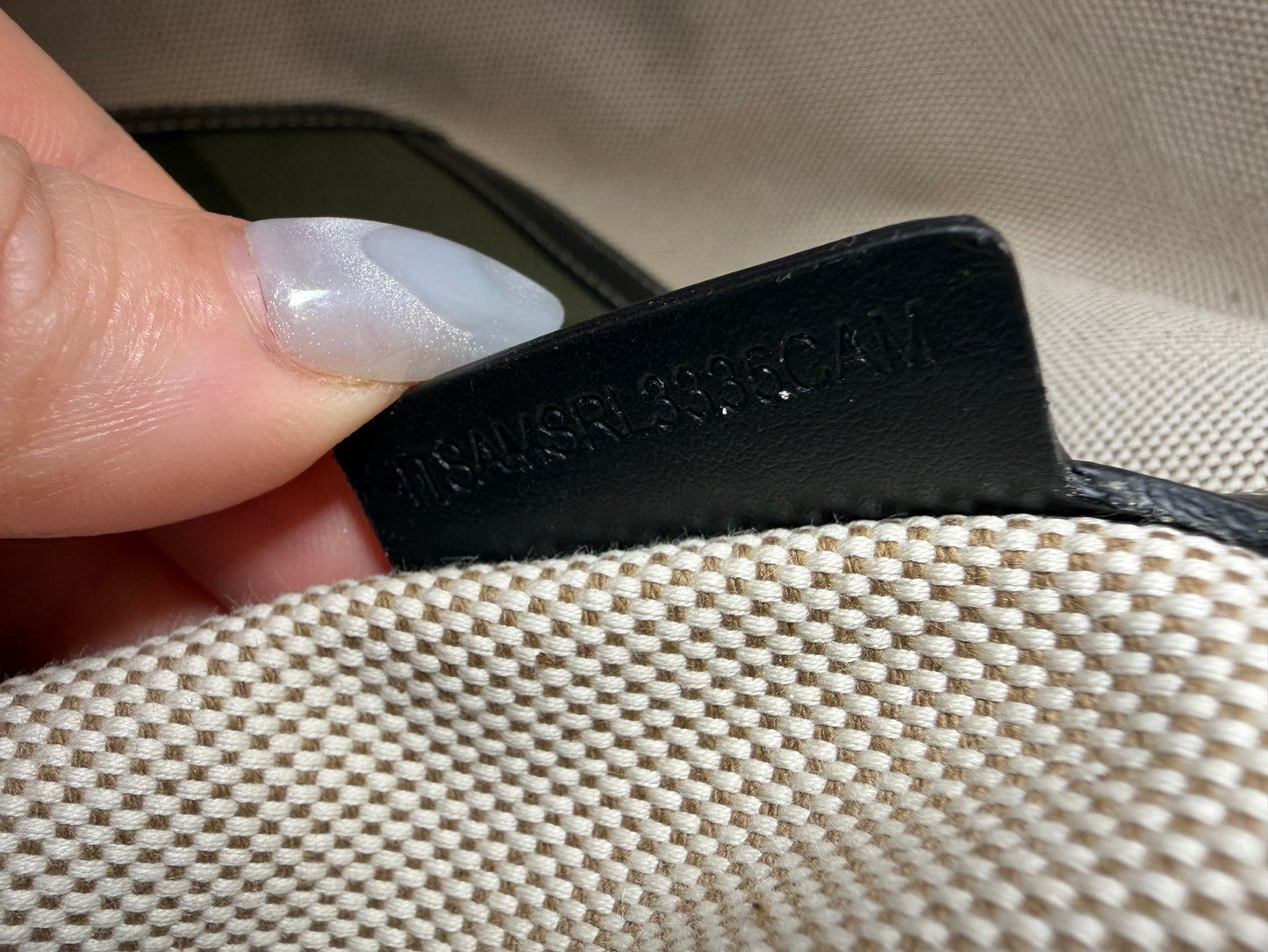 Burberry Check Canvas Tote Green & Khaki and Wristlet