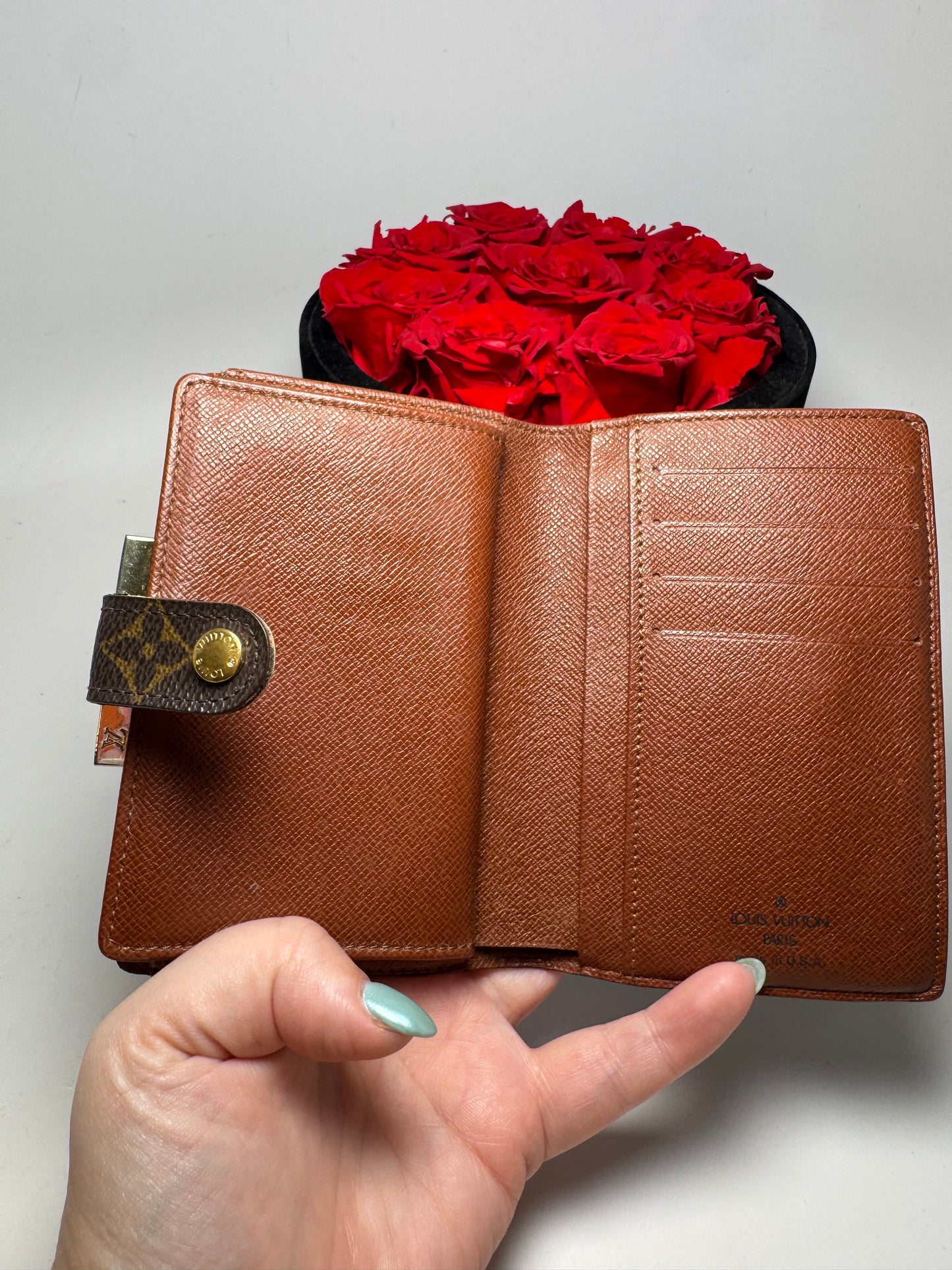 Louis Vuitton French Purse Kiss Lock Monogram Wallet
