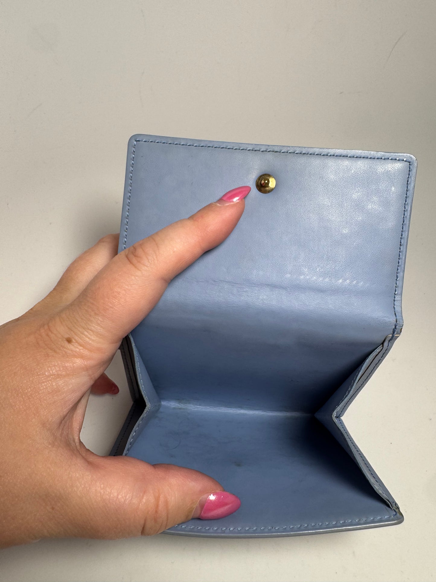 Louis Vuitton Porte Monnaie Billets Pistachio Green Vernis Compact/small wallet