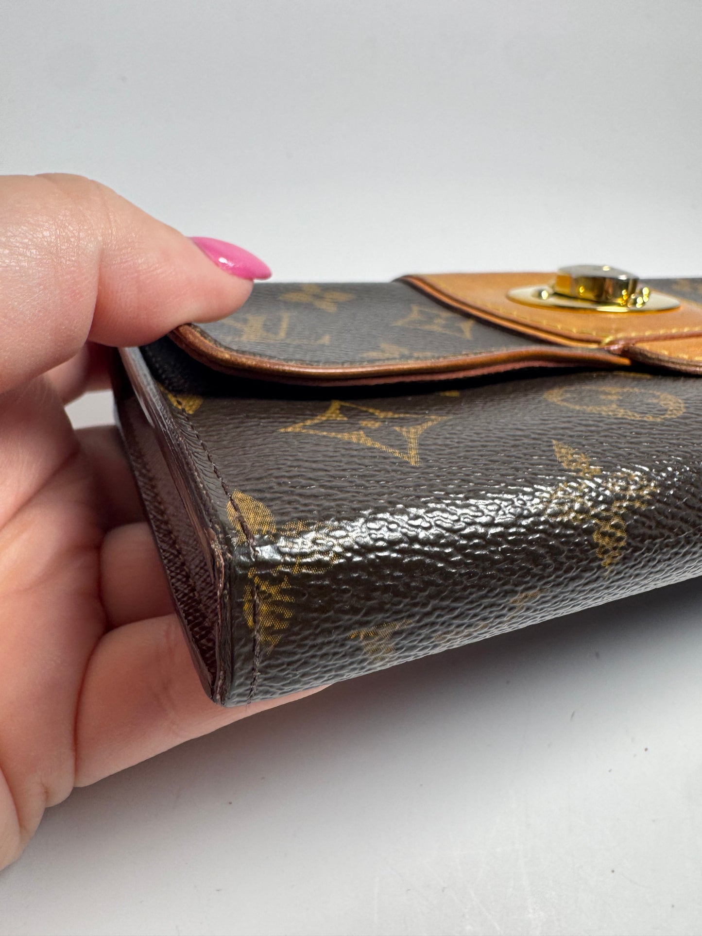 Louis Vuitton Boetie Wallet Monogram & Vachetta Leather Made in Spain 2012