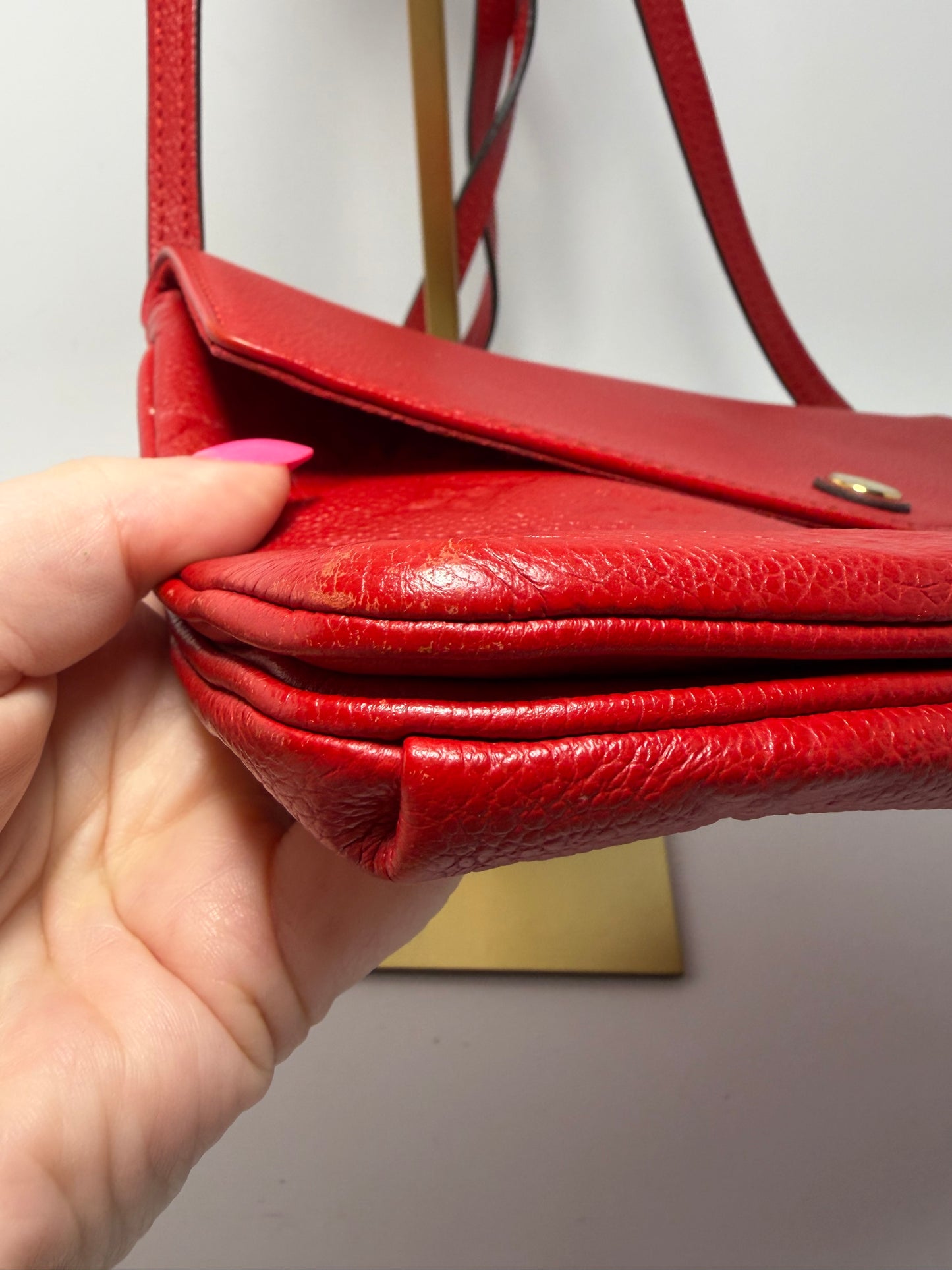 Louis Vuitton Empriente Leather Twice Crossbody in Cherry Red