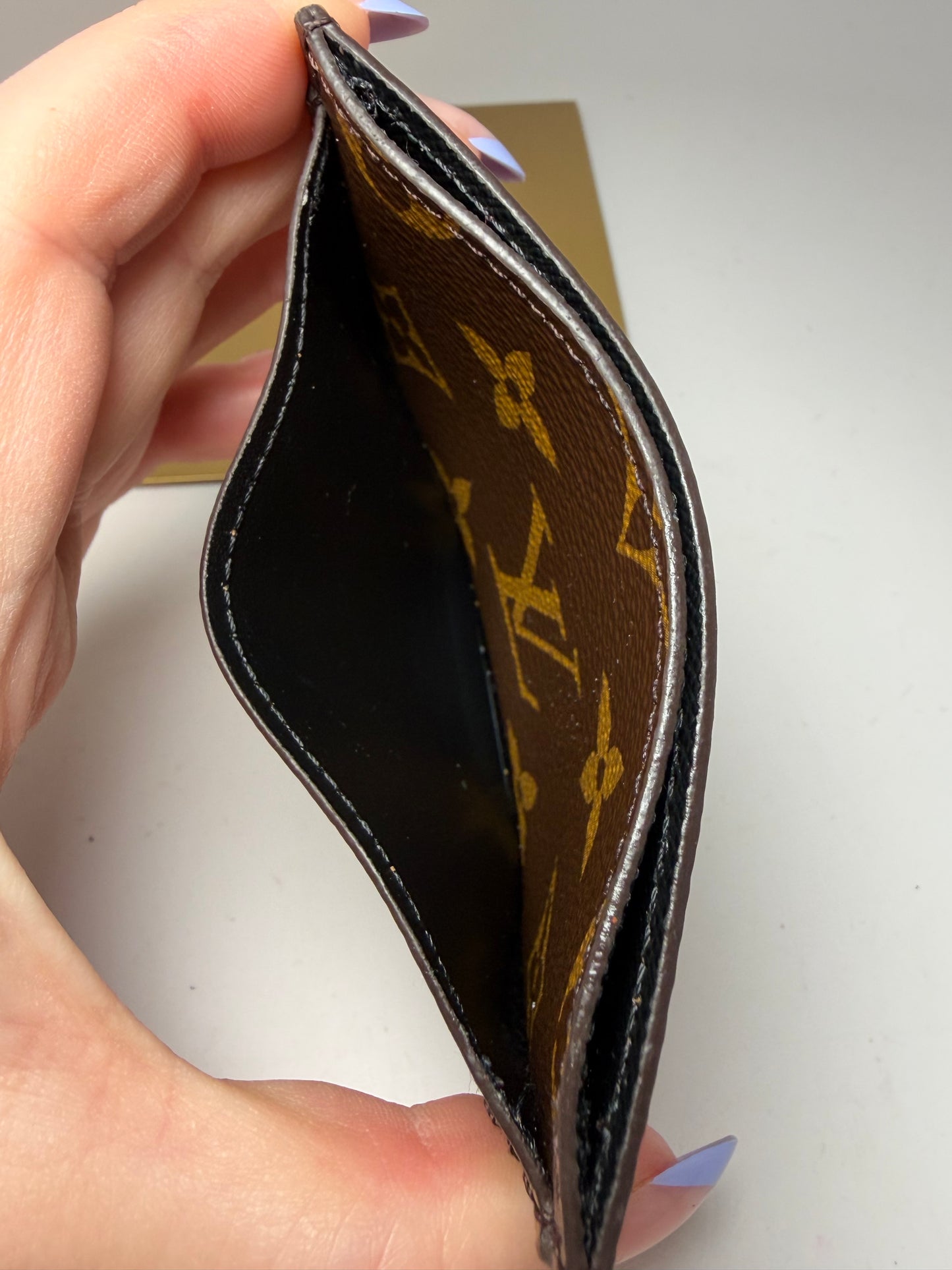 Louis Vuitton Reverse Monogram Card Holder w/Dust Bag & Box