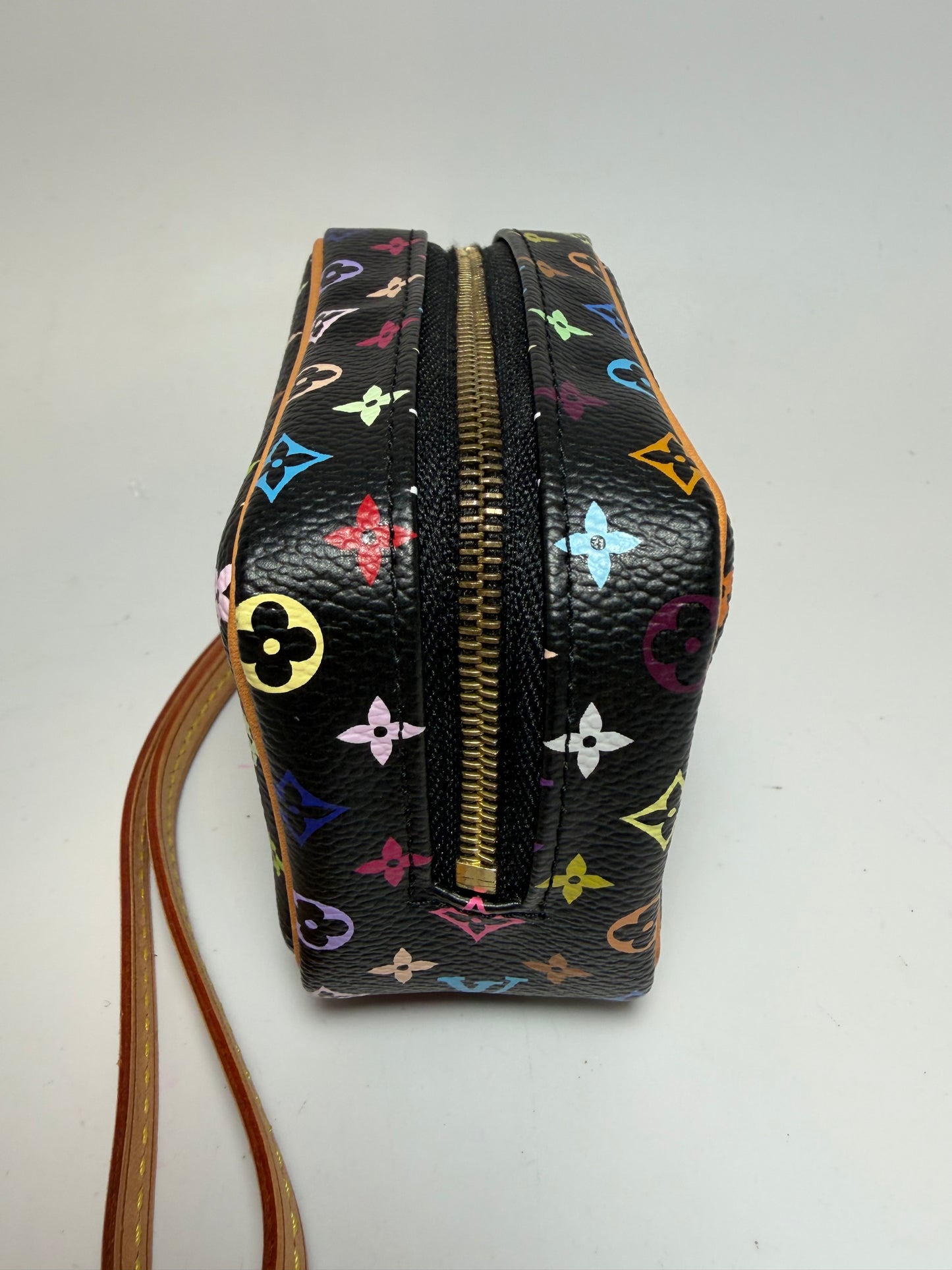 Louis Vuitton Trousse Wappity Pouch/Wristlet Murakami Black Multicolor Monogram