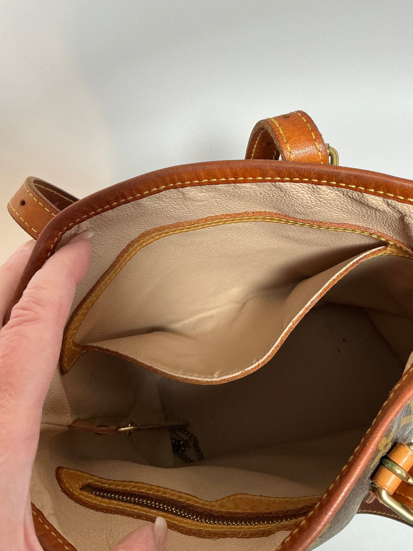 Louis Vuitton Monogram Petit Bucket Bag Tote