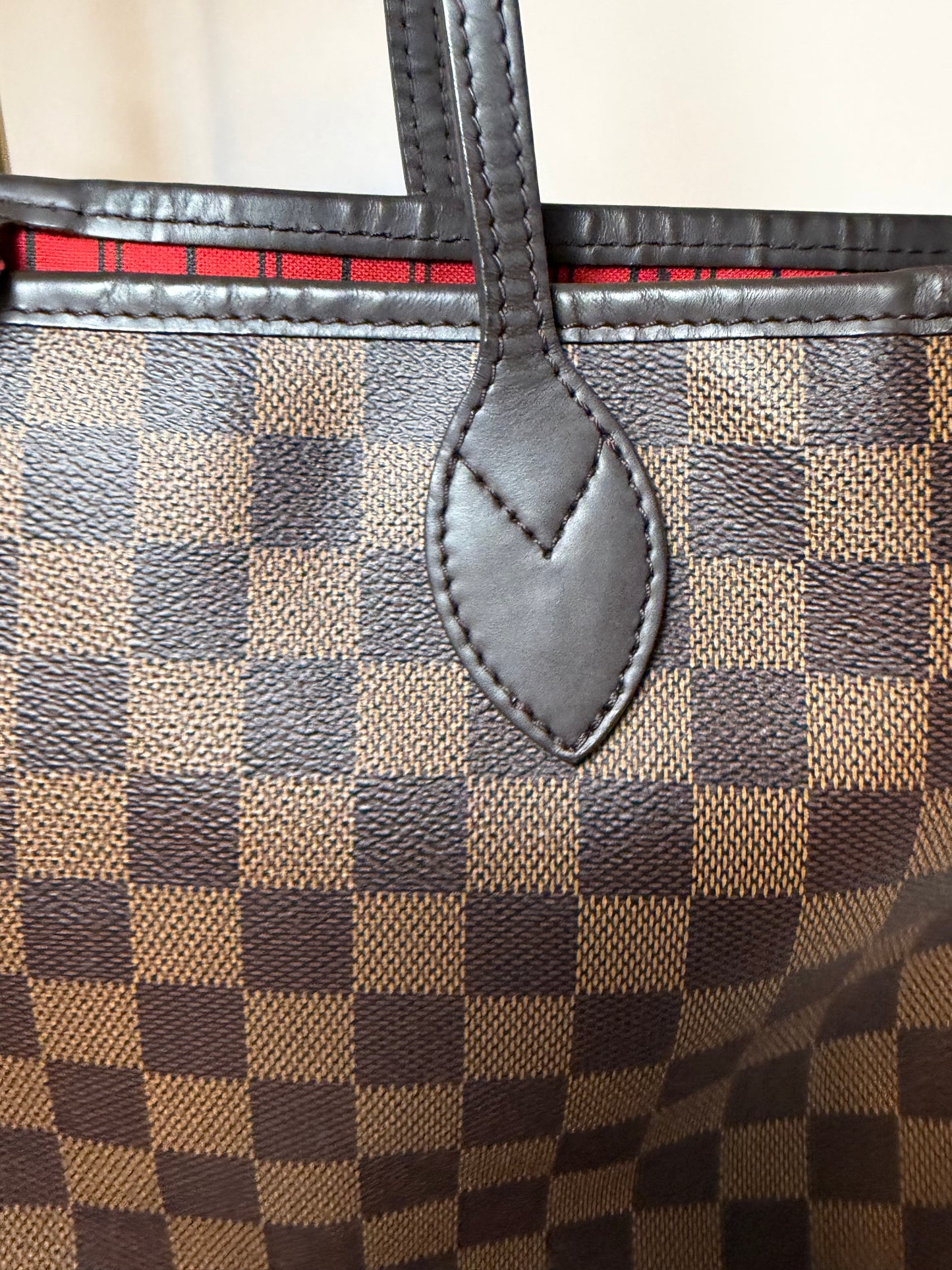 Louis Vuitton Neverfull MM Damier Ebene Tote w/Dust Bag