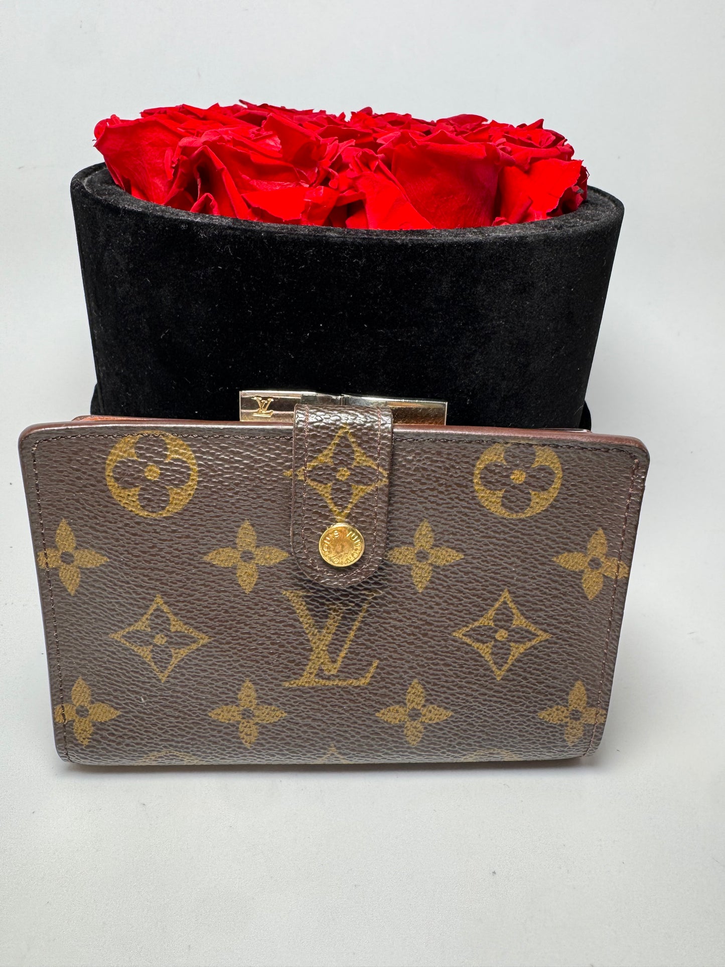 Louis Vuitton French Purse Kiss Lock Monogram Wallet