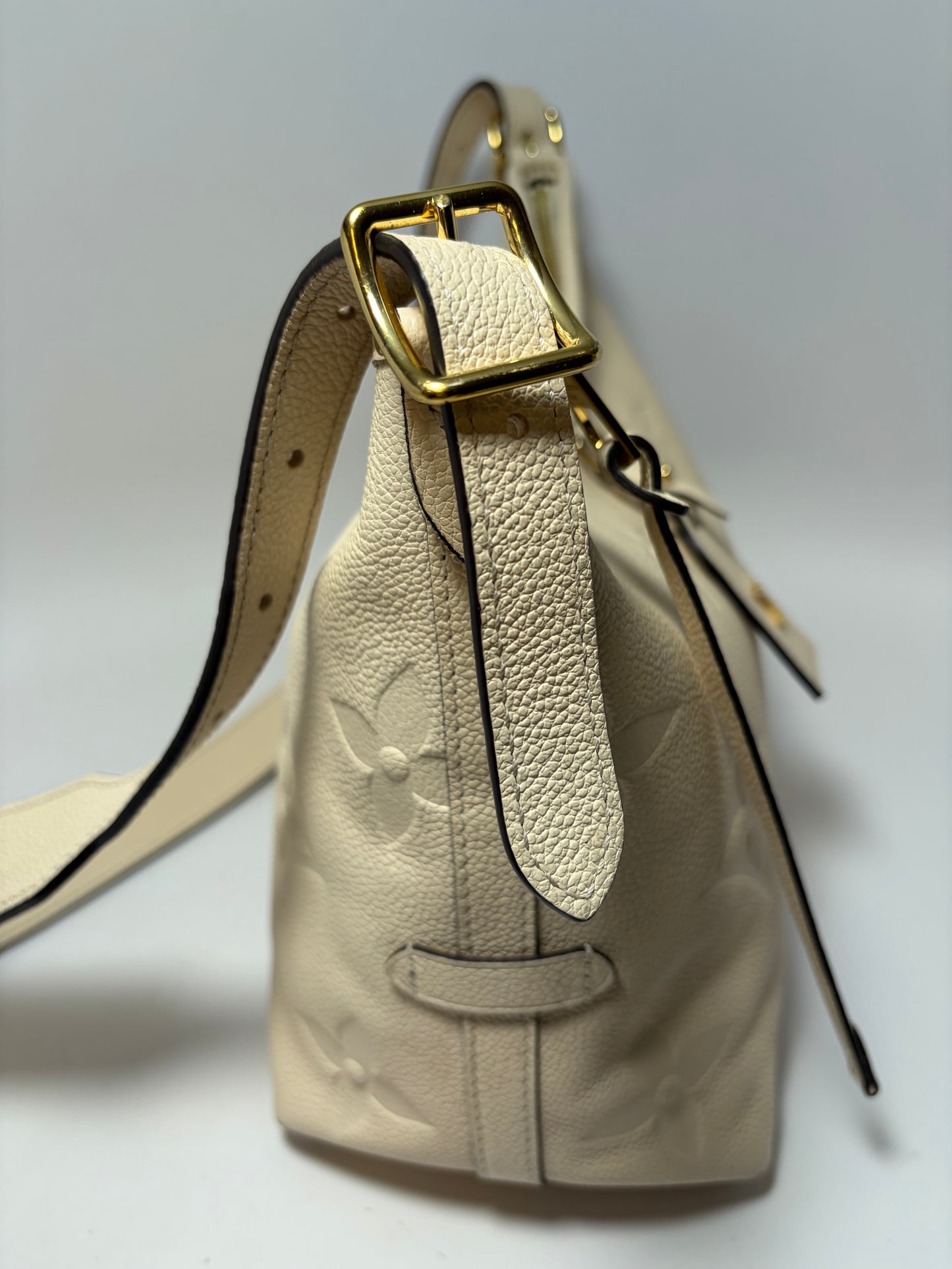 Louis Vuitton Caryall PM Monogram Empriente Leather Shoulder Bag/Crossbody in Cream