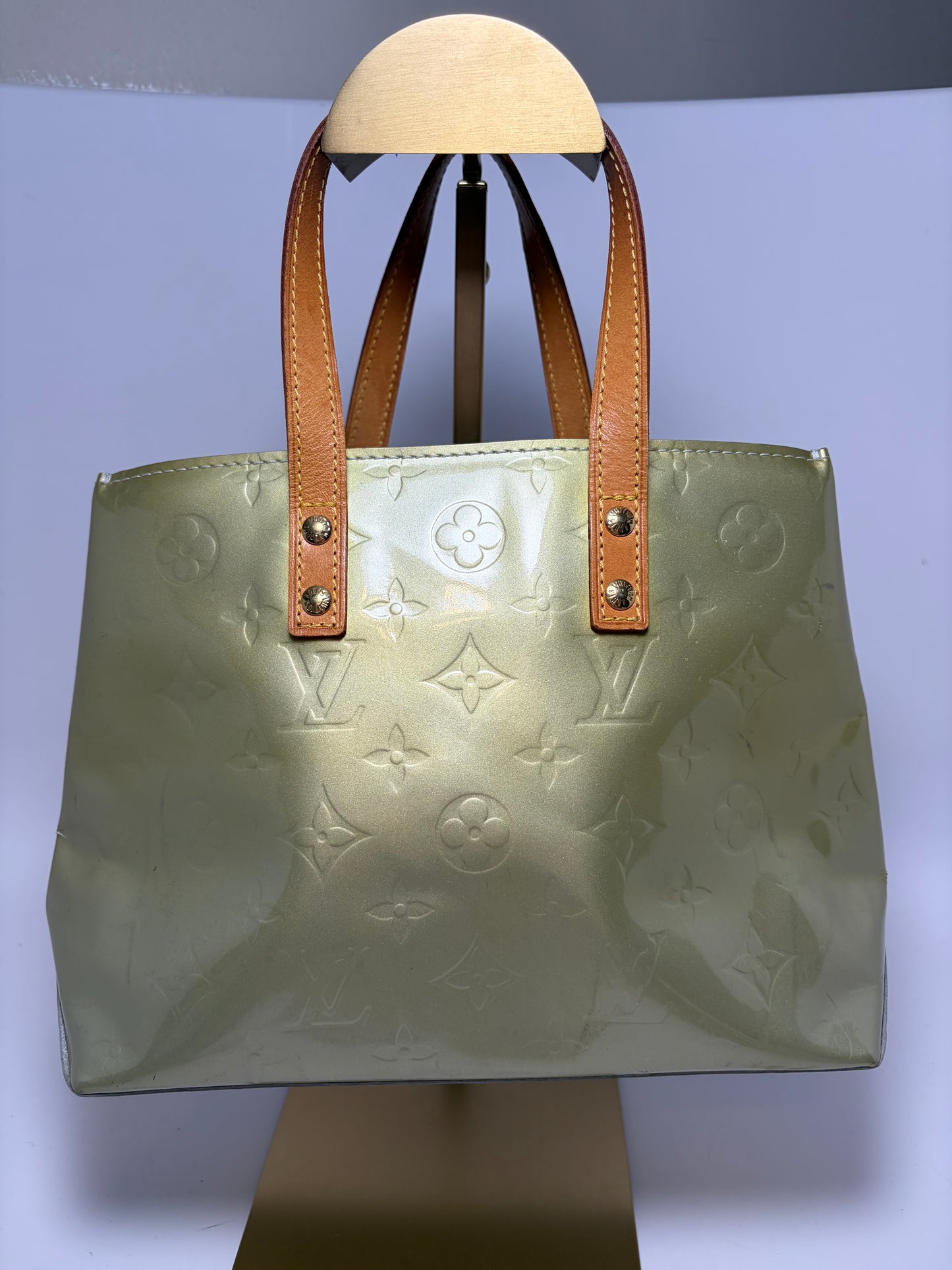Louis Vuitton Reade PM Pistachio Green Vernis Leather Monogram Mini Tote