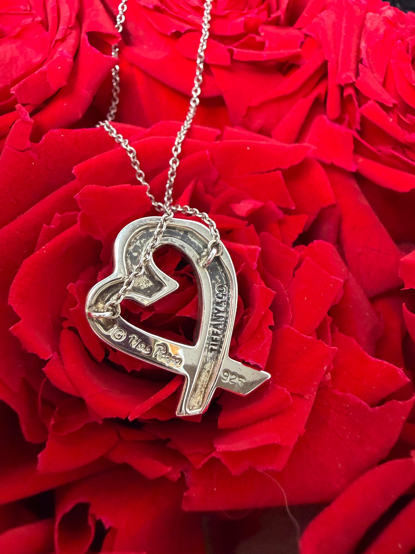 Tiffany & Co Paloma Picasso Loving Heart Sterling Silver Necklace