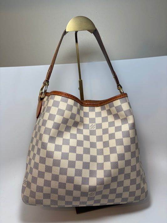 Louis Vuitton Delightful PM Damier Azur Shoulder Bag w/COA