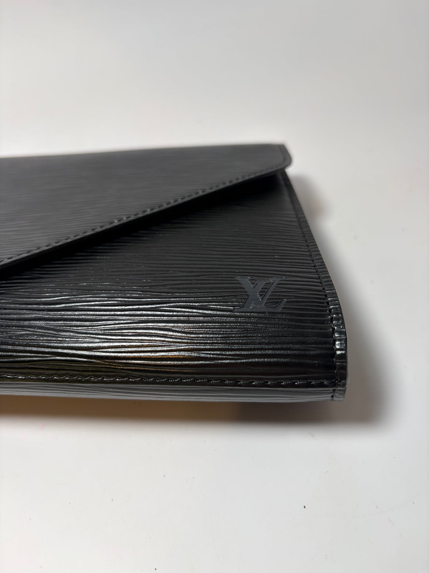 Louis Vuitton Art Deco Black Epi Leather Clutch