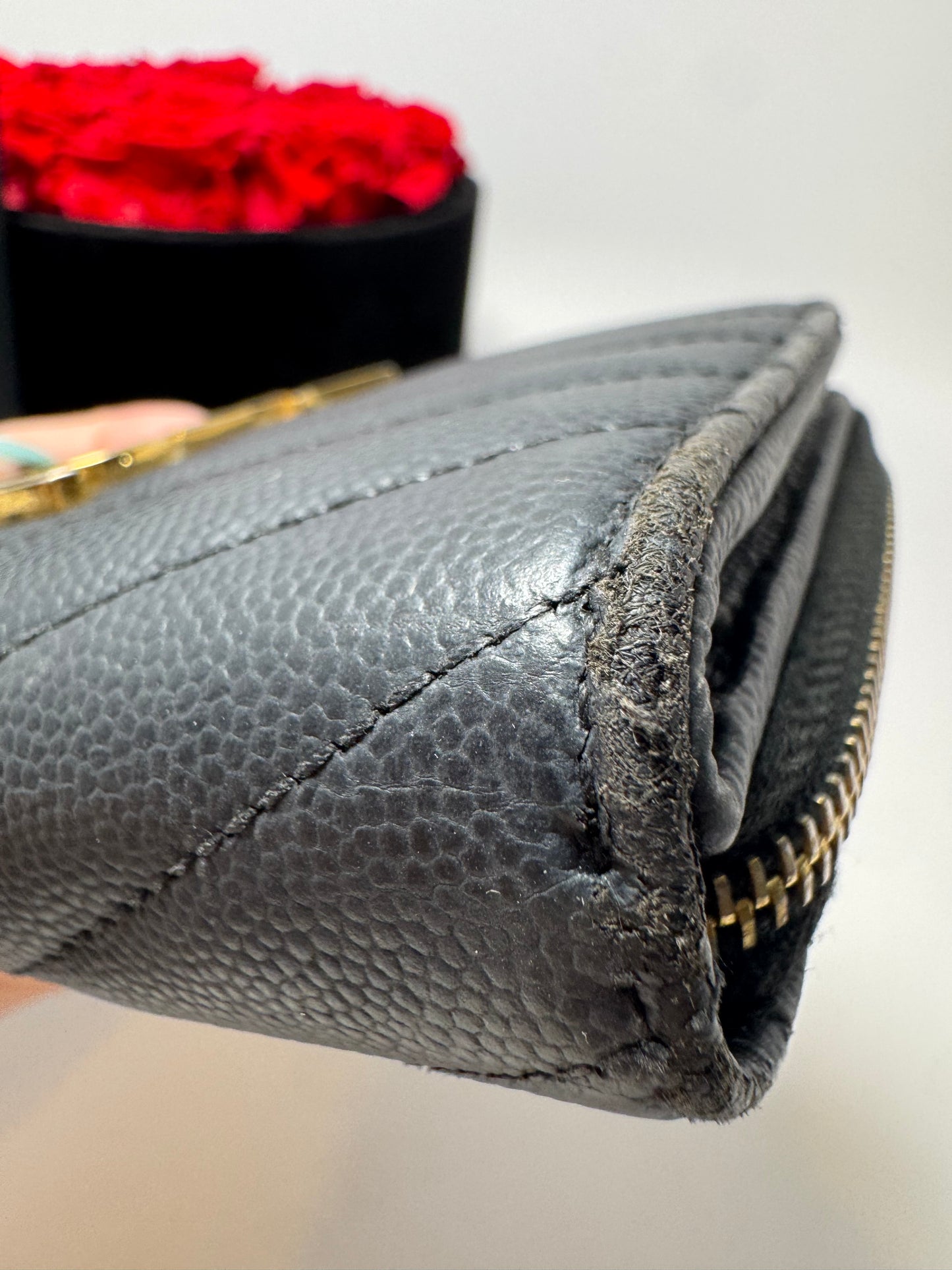 Saint Laurent Bifold Cassandra Wallet Caviar Leather