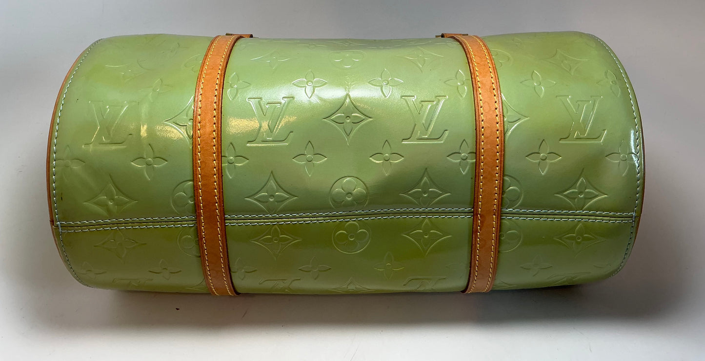 Louis Vuitton Vernis Green Monogram Papillon Bedford Bag w/Vachetta Leather