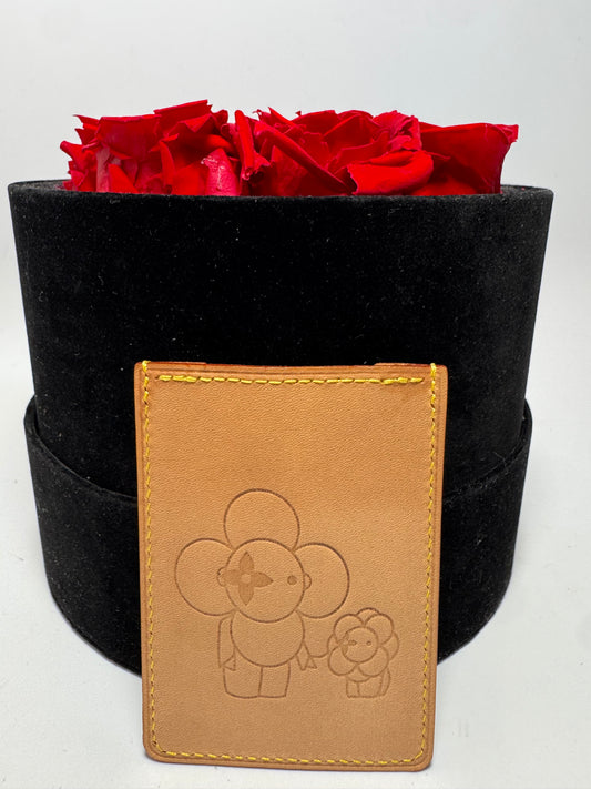 Louis Vuitton Vivienne & Me Card Holder “K” Initial Vachetta Leather