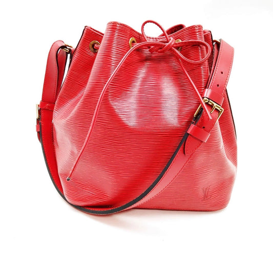 Louis Vuitton Petite Noe Bucket Bag Red Epi Leather