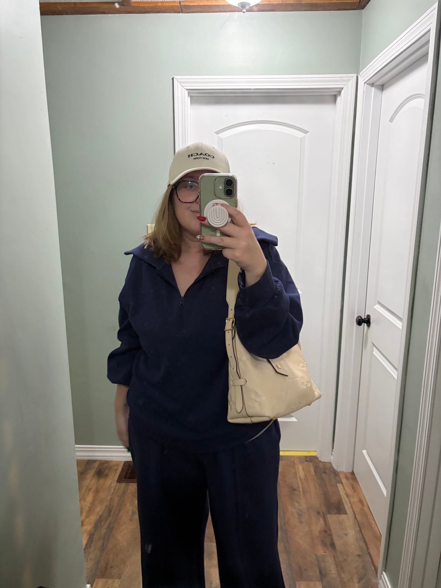 Louis Vuitton Caryall PM Monogram Empriente Leather Shoulder Bag/Crossbody in Cream