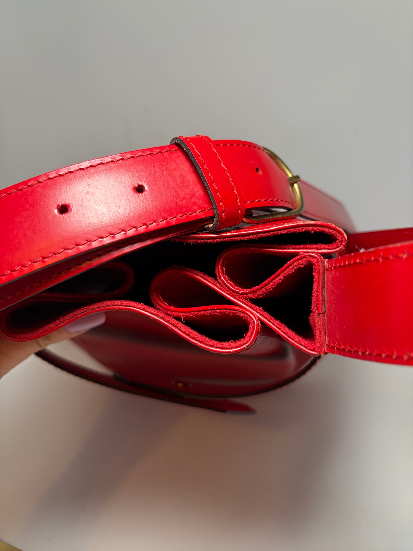 Louis Vuitton Sac D’Epaule GM Castillan Red Epi Leather Shoulder Bag