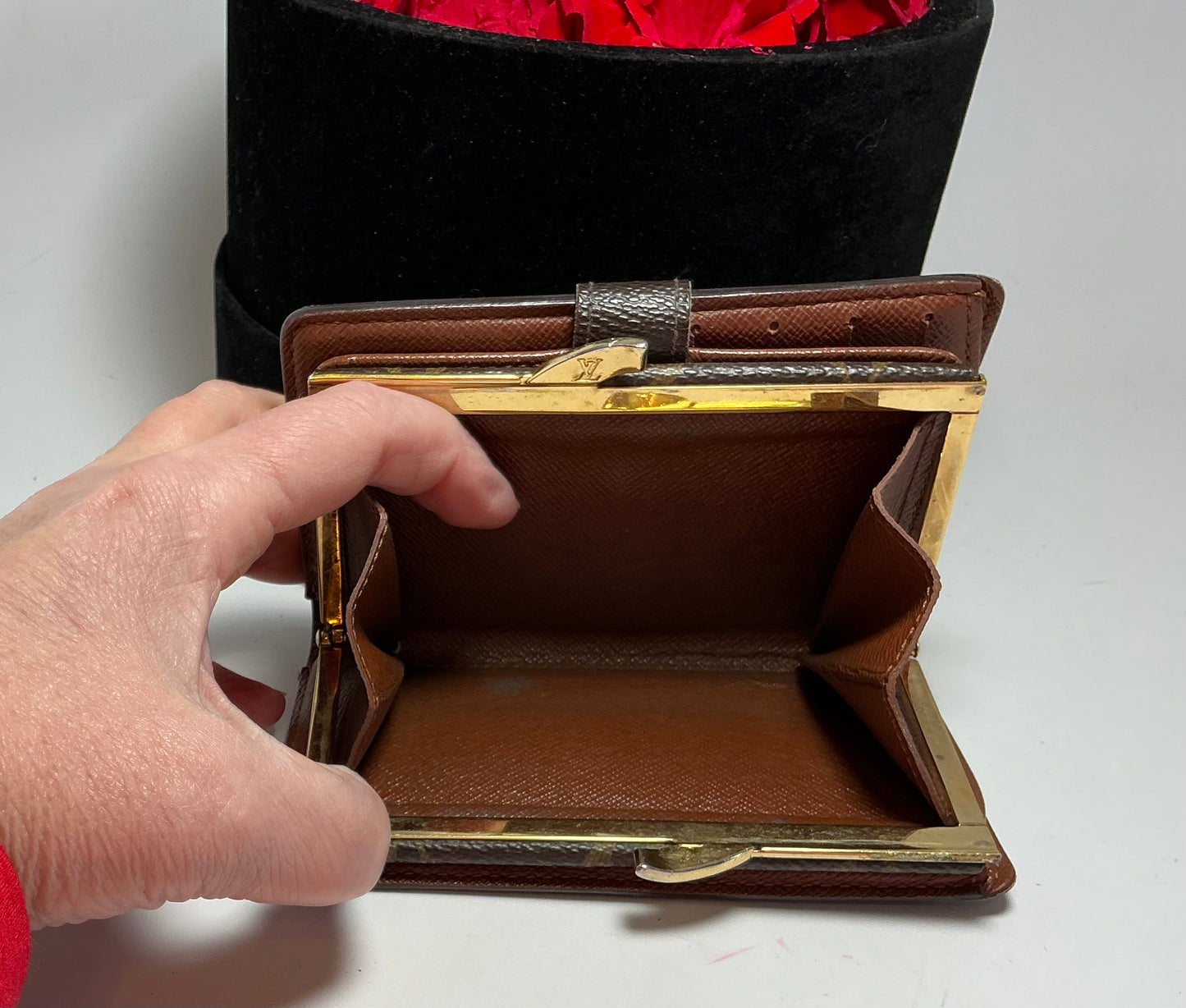 Louis Vuitton French Purse Kiss Lock Wallet Monogram