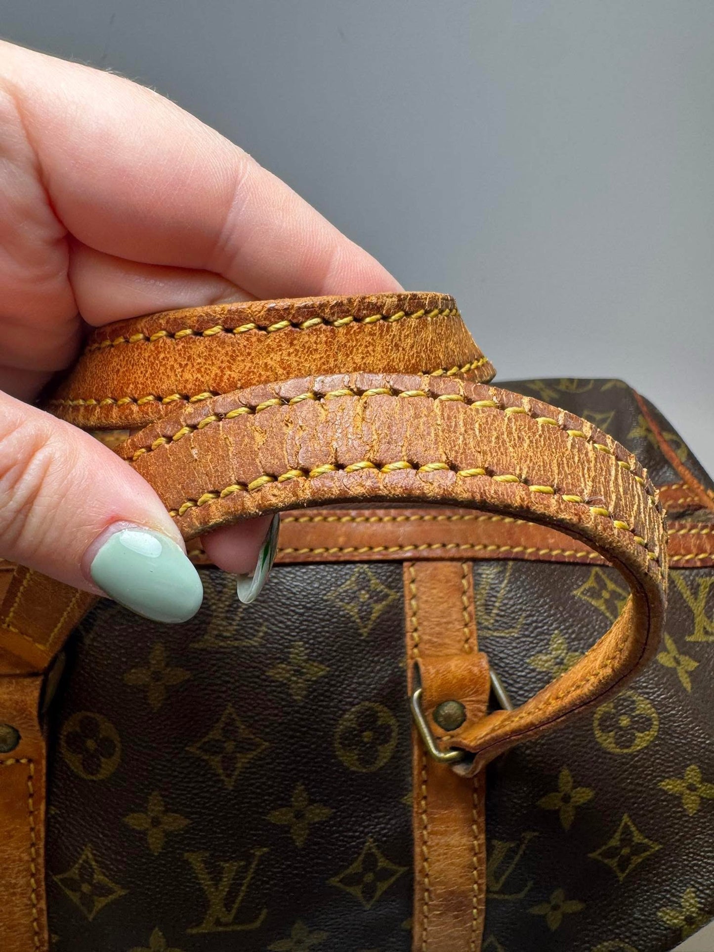 Louis Vuitton Sac souple 35 Monogram Satchel Vintage Pre Date Code