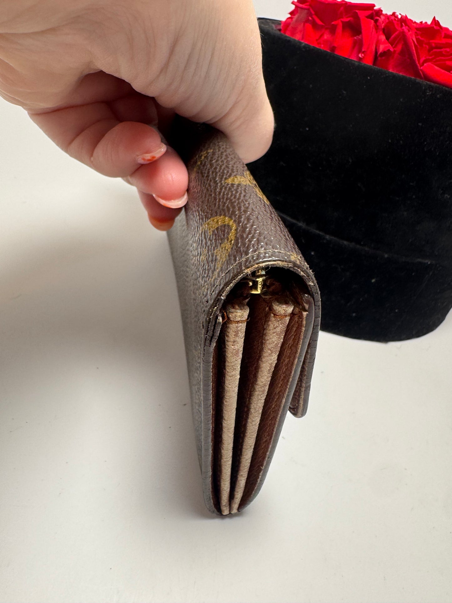 Louis Vuitton Monogram Sarah Wallet- Fair Condition