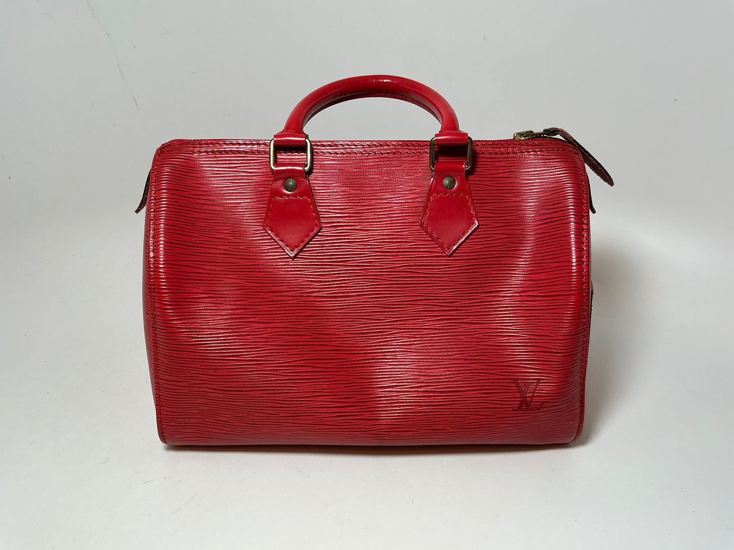 Louis Vuitton Speedy 25 Red Epi Leather