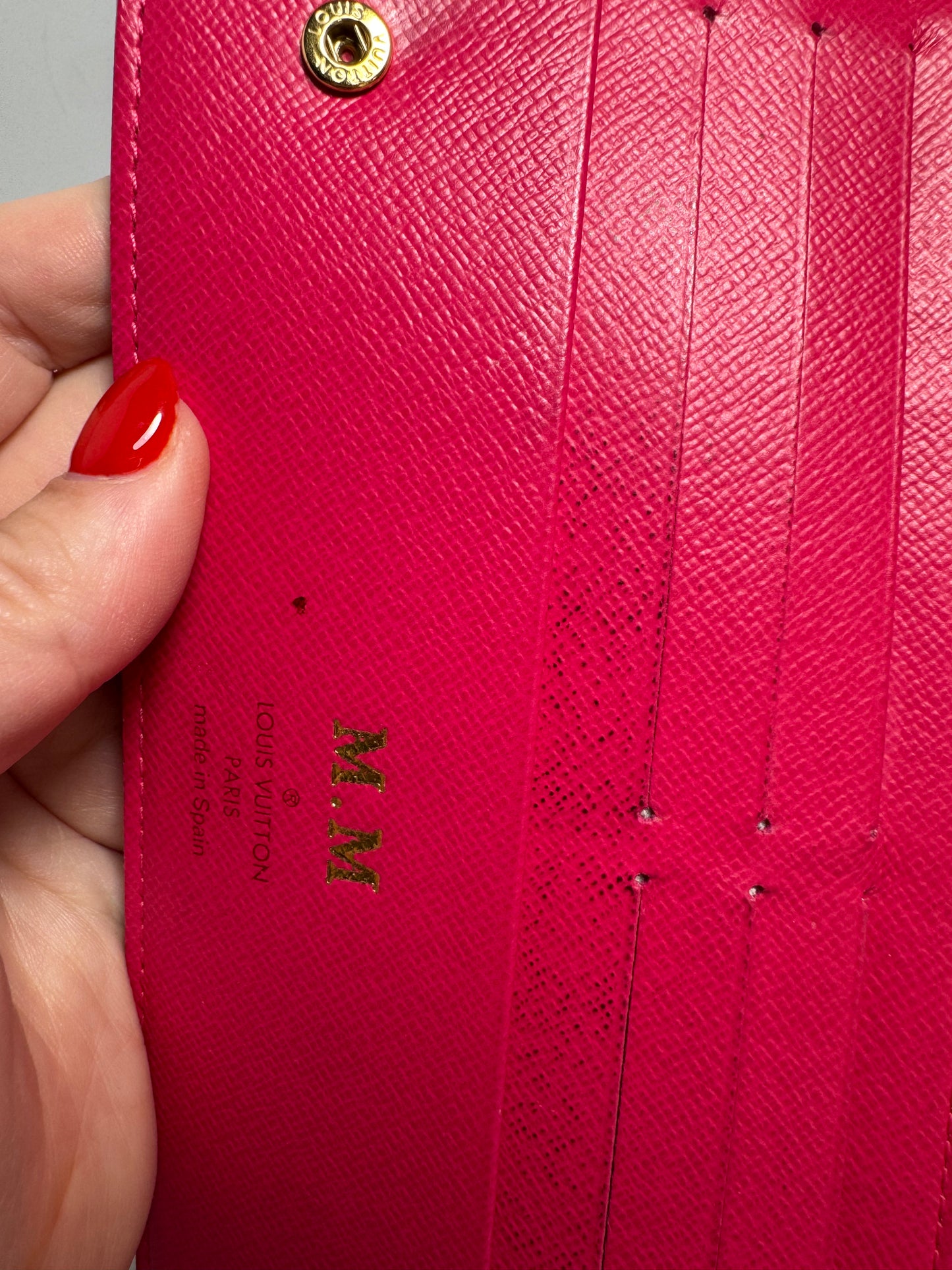 Louis Vuitton Insolite Wallet/Wristlet Multicolor Monogram w/Hot Pink Interior
