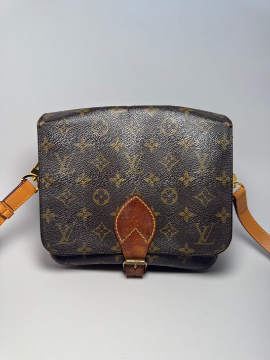 Louis Vuitton Cartouchière MM Monogram Crossbody- FAIR condition France September 1995