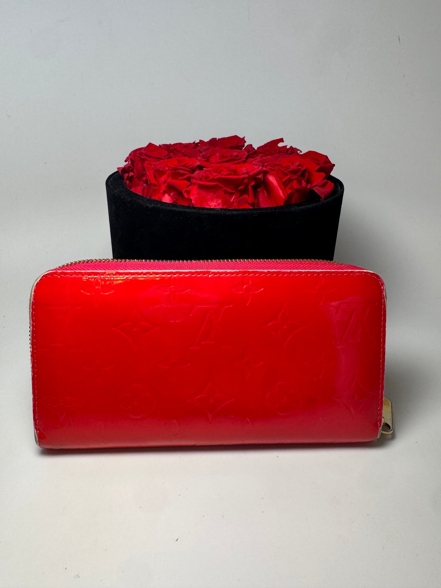 Louis Vuitton Watermelon Vernis Leather Zippy Wallet Monogram