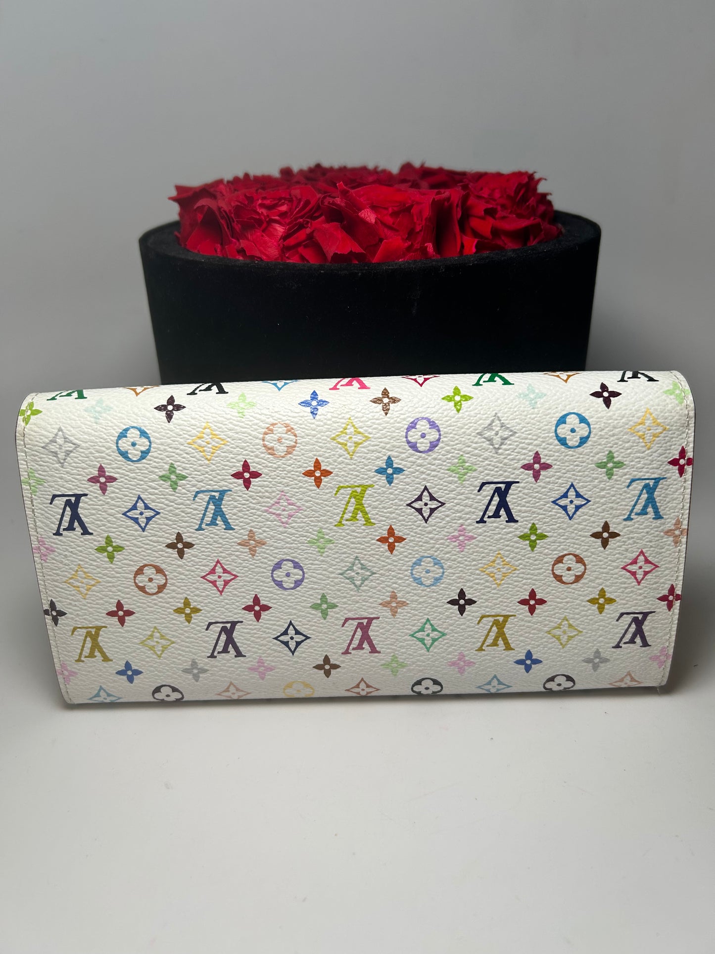Louis Vuitton Multicolore Sarah White Monogram Wallet with Yellow Interior Excellent Condition
