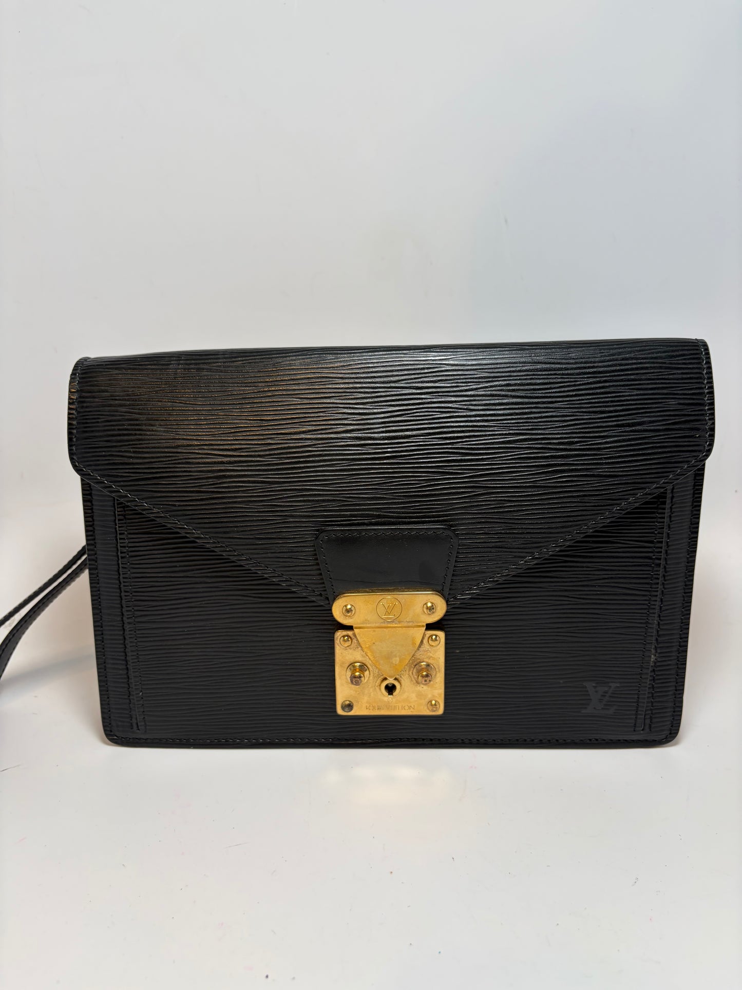 Louis Vuitton Pochette Sellier Draggone Clutch/Wristlet Black Epi Leather