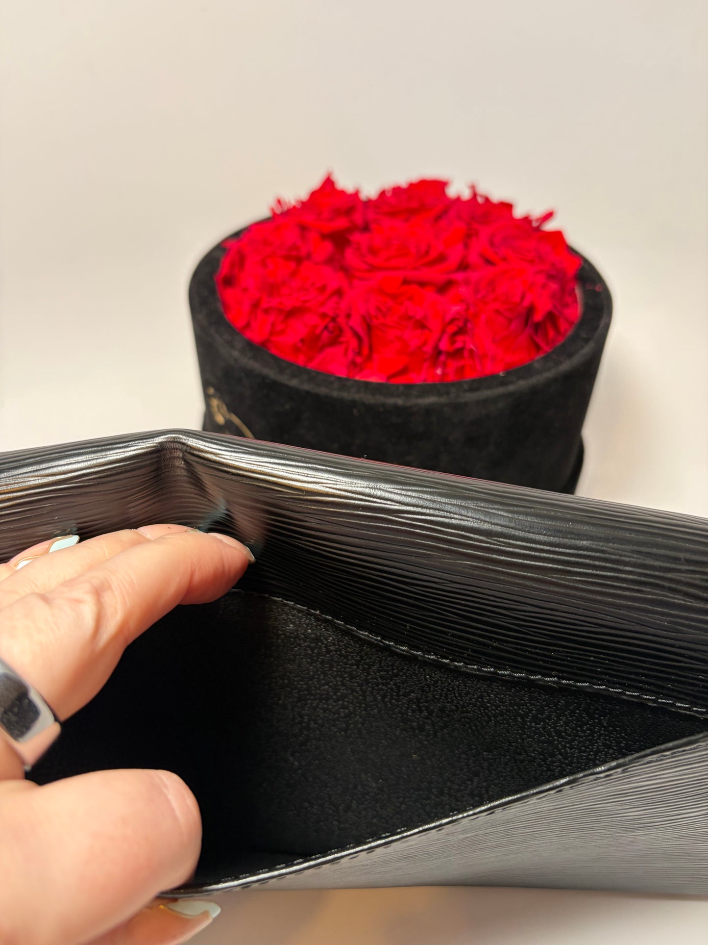 Louis Vuitton Art Deco Black Epi Leather Clutch
